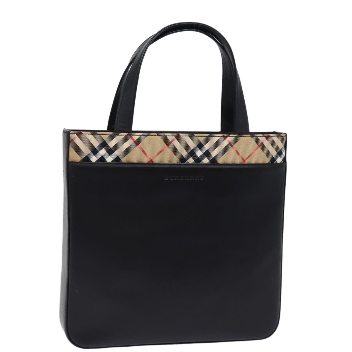 Burberry Nova Check Black Synthetic Handbag (Pre-Owned) Size ONE SIZE - 8 Thumbnail