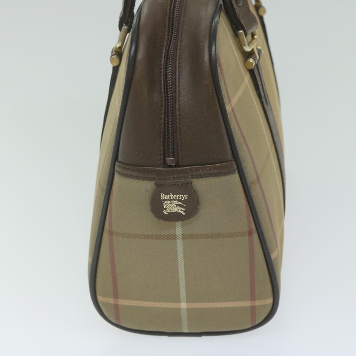 Burberry Nova Check Brown Synthetic Handbag (Pre-Owned) Size ONE SIZE - 4 Thumbnail