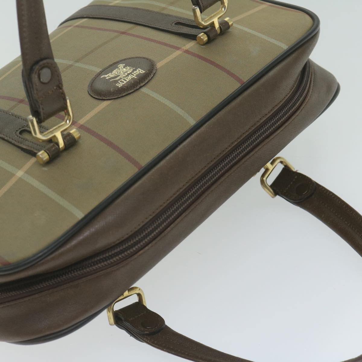 Burberry Nova Check Brown Synthetic Handbag (Pre-Owned) Size ONE SIZE - 9 Thumbnail
