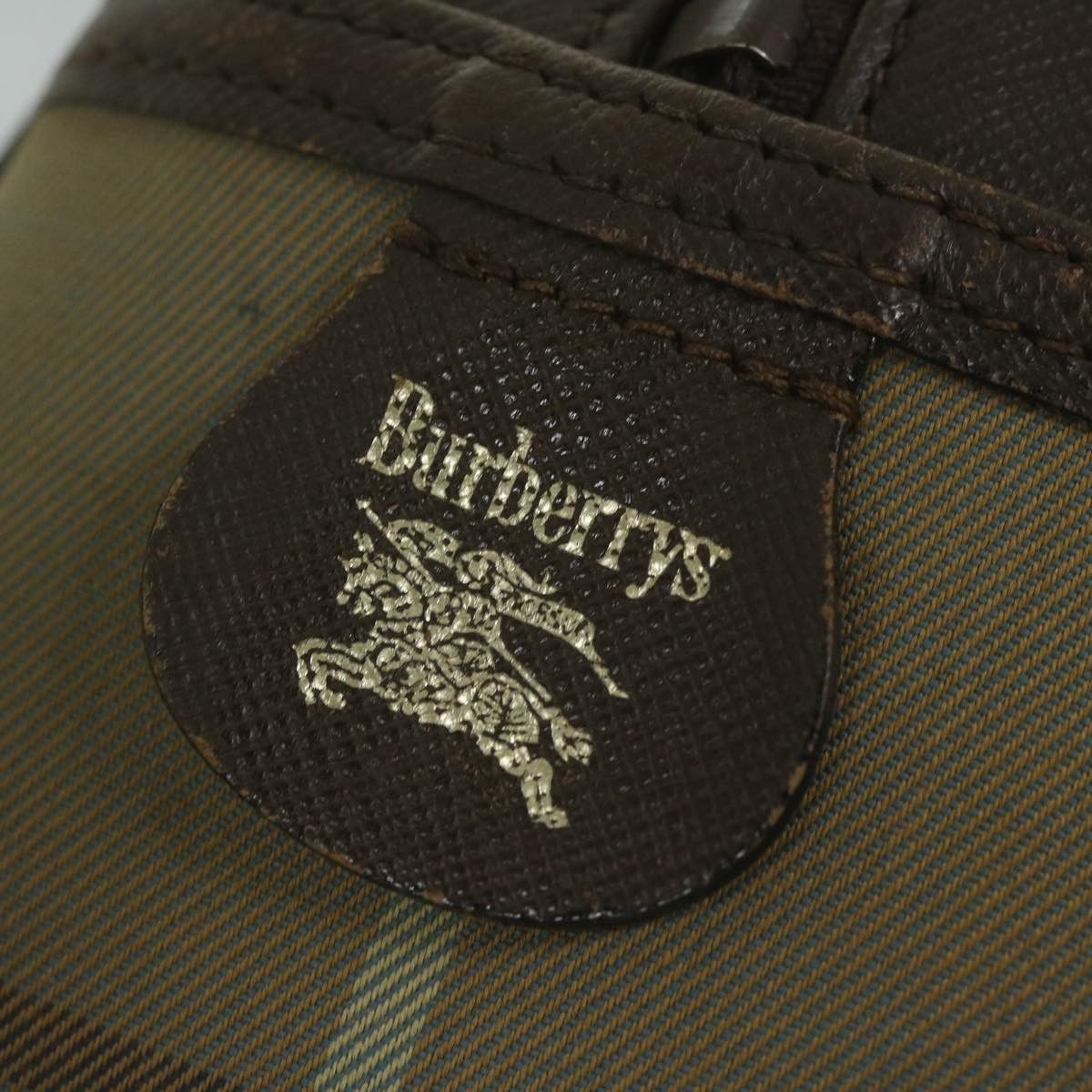 Burberry Nova Check Brown Synthetic Handbag (Pre-Owned) Size ONE SIZE - 7 Thumbnail