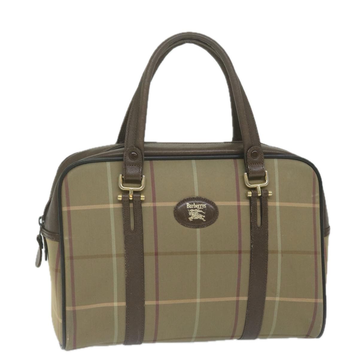 Burberry Nova Check Brown Synthetic Handbag (Pre-Owned) Size ONE SIZE - 12 Thumbnail