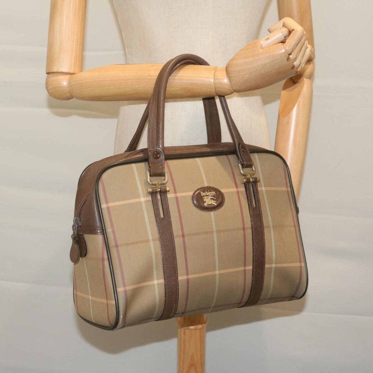 Burberry Nova Check Brown Synthetic Handbag (Pre-Owned) Size ONE SIZE - 6 Thumbnail