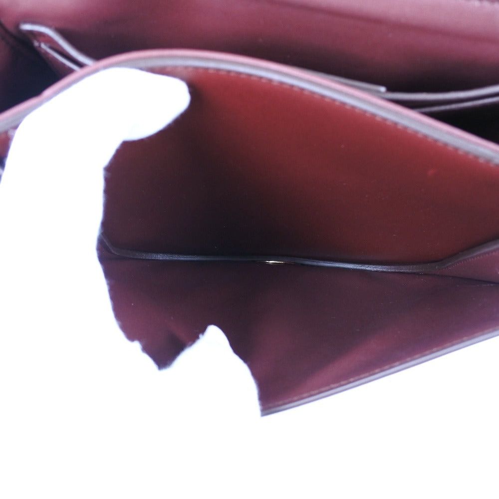 Salvatore Ferragamo Gancio Burgundy Leather Shoulder Bag (Pre-Owned) Size ONE SIZE - 7 Thumbnail