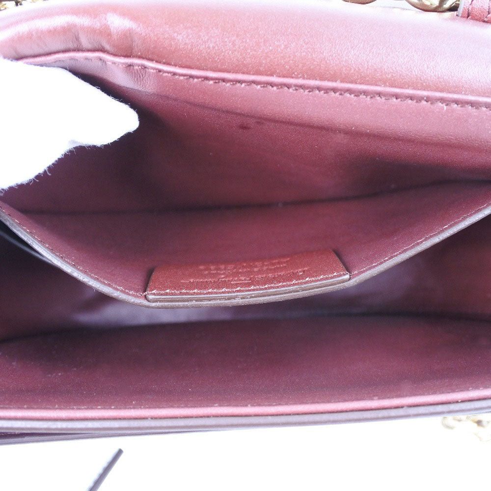 Salvatore Ferragamo Gancio Burgundy Leather Shoulder Bag (Pre-Owned) Size ONE SIZE - 5 Thumbnail