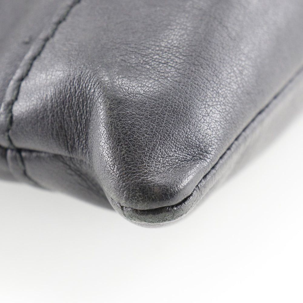 Balenciaga Navy Black Leather Clutch Bag (Pre-Owned) Size ONE SIZE - 7 Thumbnail