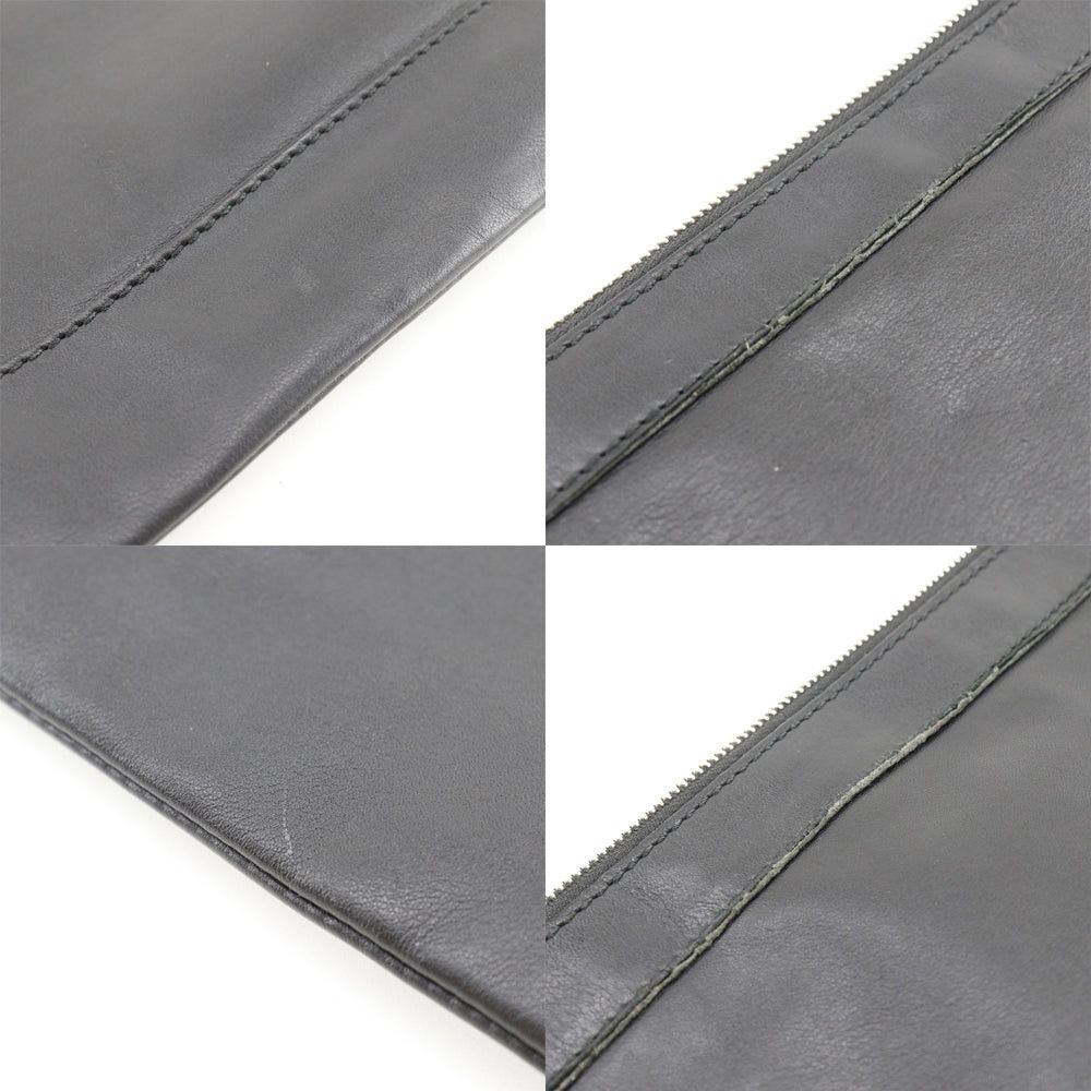 Balenciaga Navy Black Leather Clutch Bag (Pre-Owned) Size ONE SIZE - 6 Thumbnail