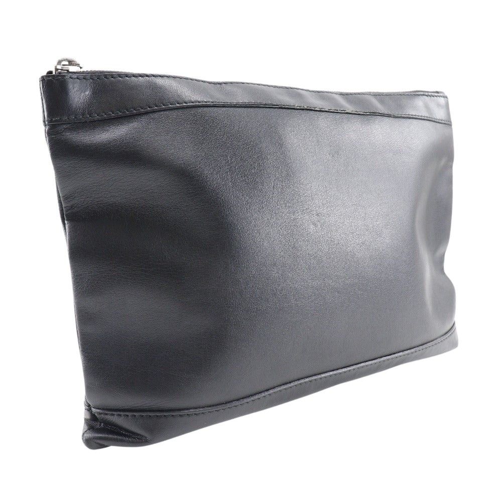 Balenciaga Navy Black Leather Clutch Bag (Pre-Owned) Size ONE SIZE - 2 Thumbnail