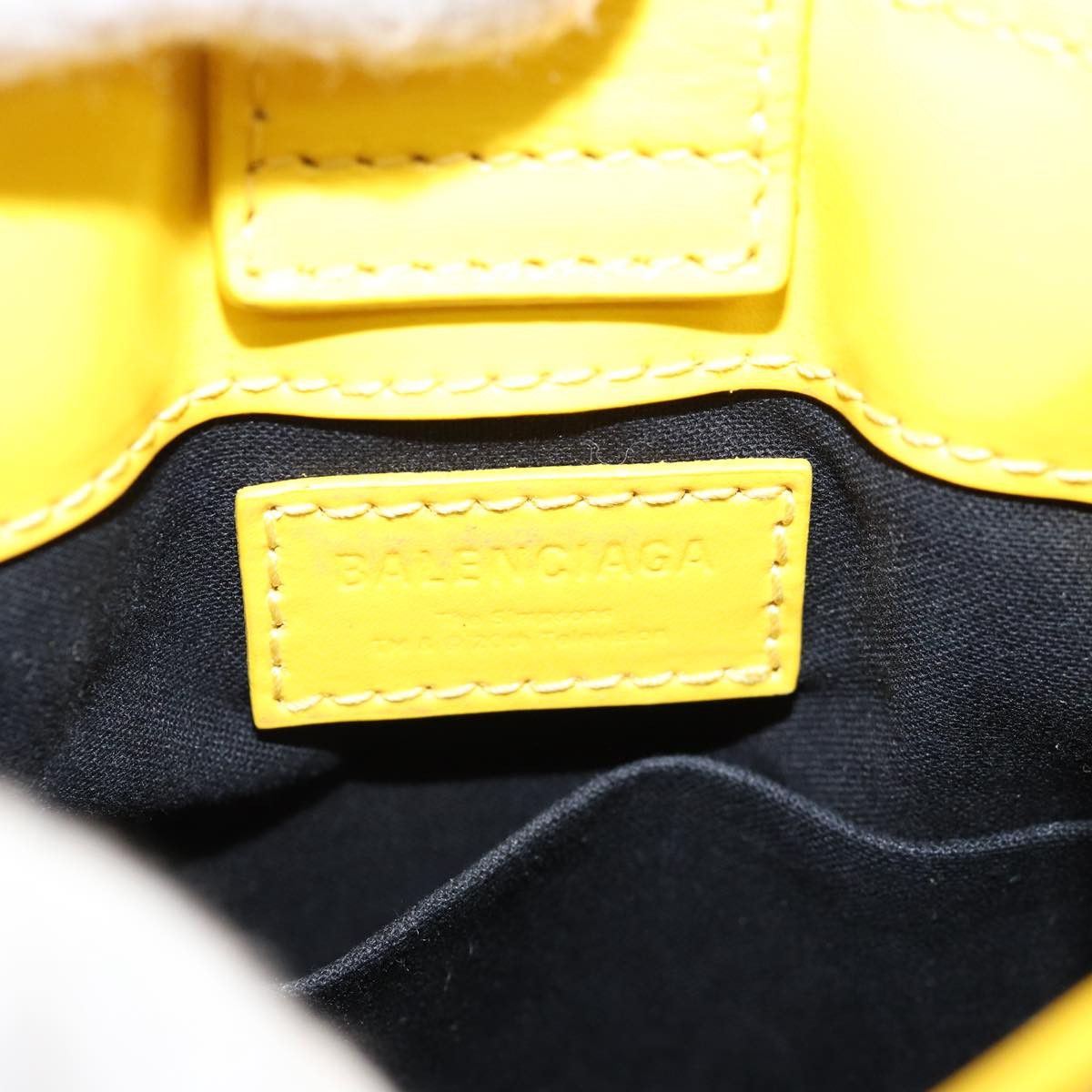 Balenciaga - Yellow Leather Handbag (Pre-Owned) Size ONE SIZE - 8 Thumbnail