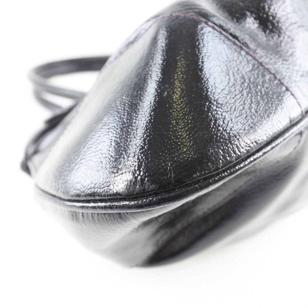 Salvatore Ferragamo Gancini Black Leather Handbag (Pre-Owned) Size ONE SIZE - 9 Thumbnail