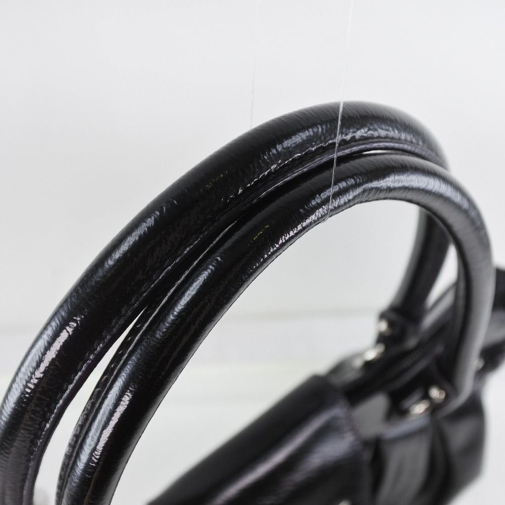 Salvatore Ferragamo Gancini Black Leather Handbag (Pre-Owned) Size ONE SIZE - 6 Thumbnail