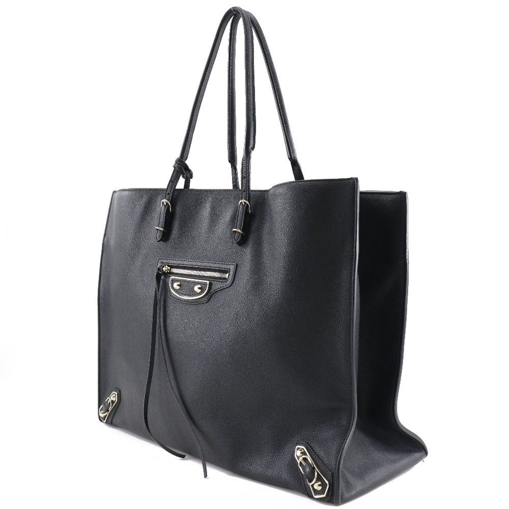 Balenciaga Papier Black Leather Tote Bag (Pre-Owned) Size ONE SIZE - 3 Thumbnail