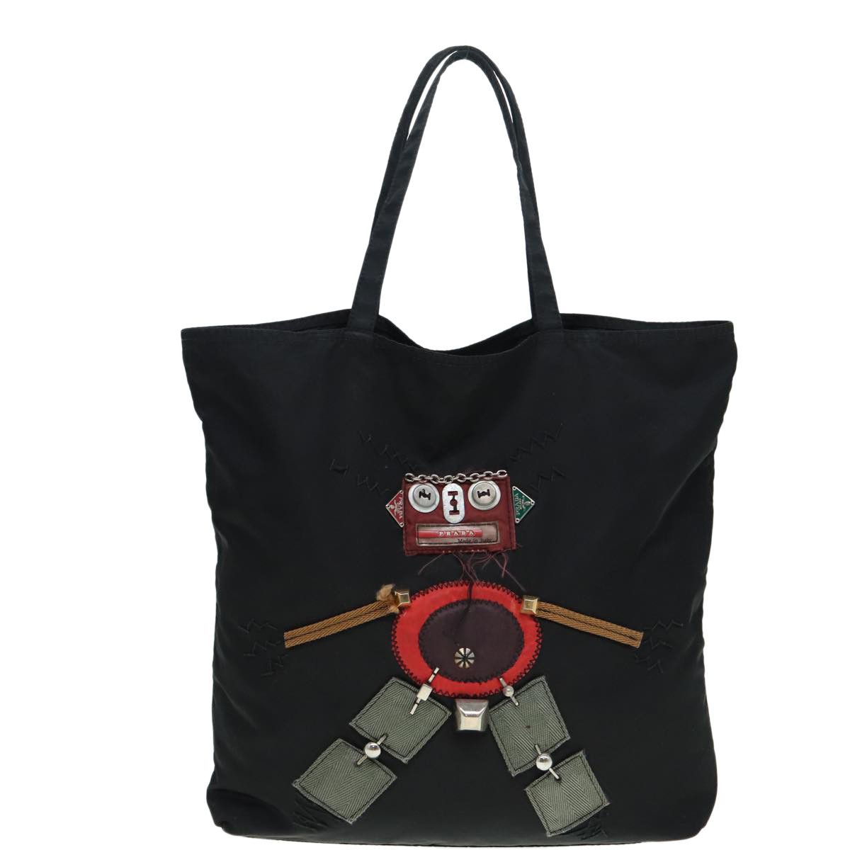 Prada Robot Black Synthetic Tote Bag (Pre-Owned) Size ONE SIZE - 2 Thumbnail
