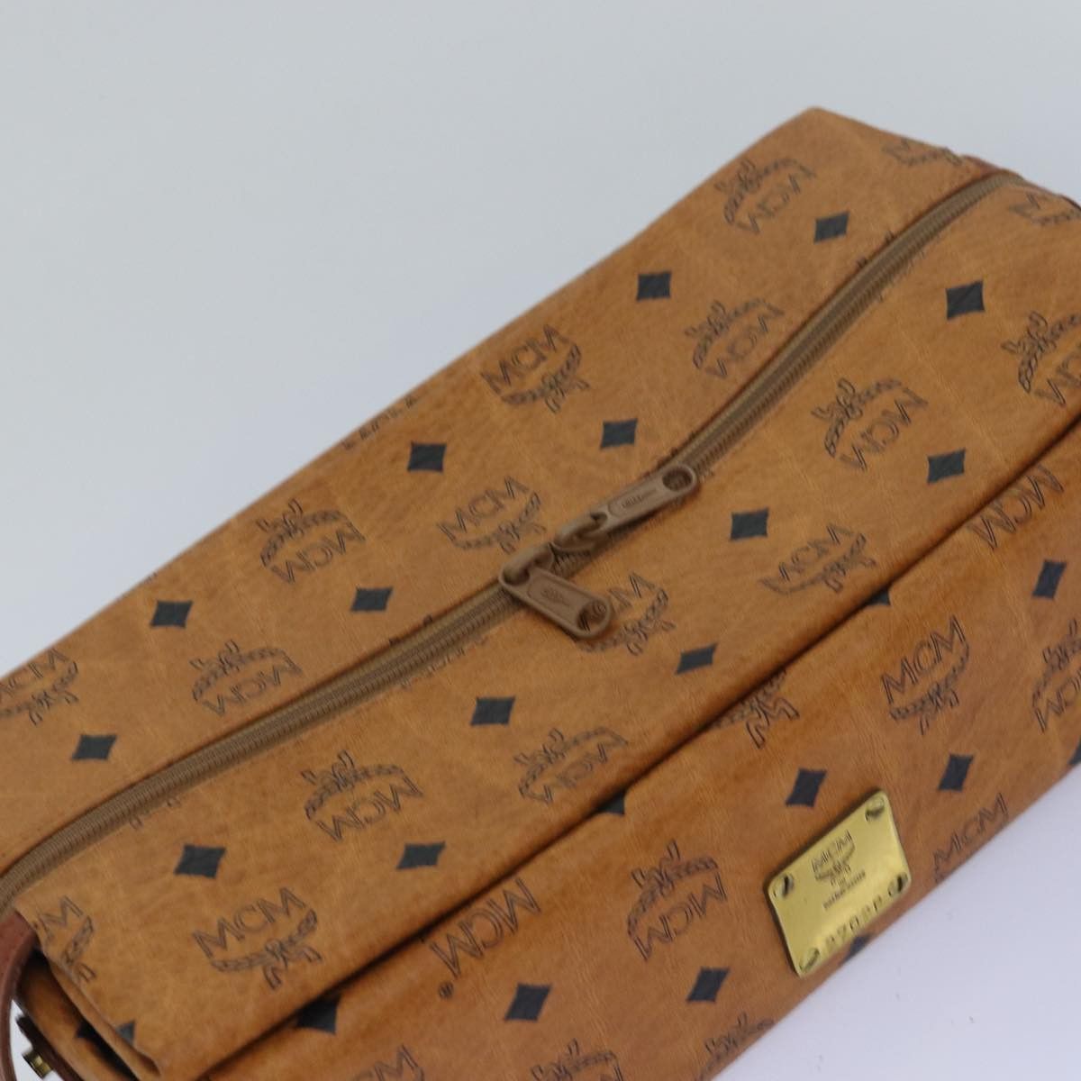 MCM Visetos Brown Canvas Clutch Bag (Pre-Owned) Size ONE SIZE - 8 Thumbnail