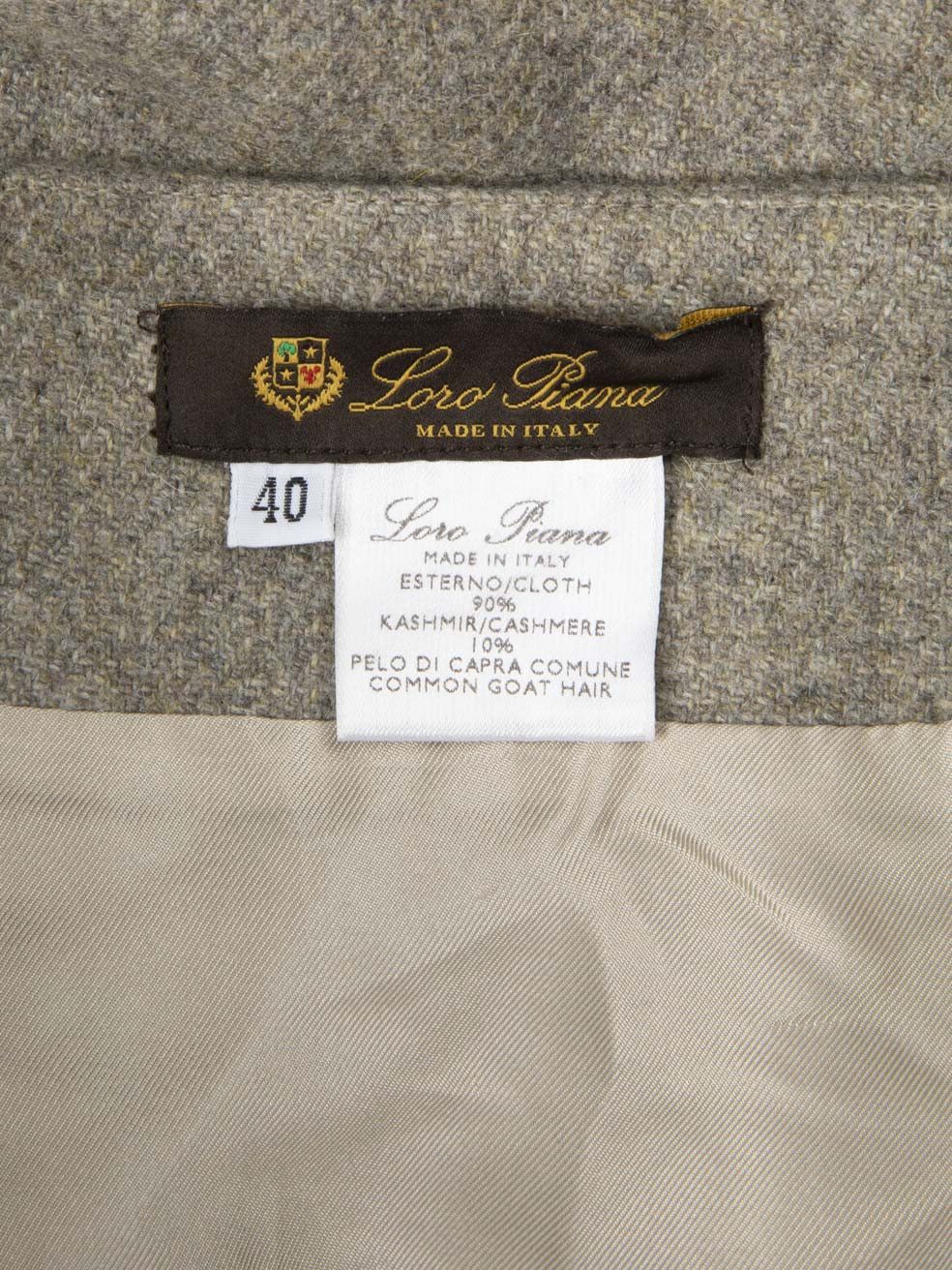 Loro Piana Grey Knee Length Skirt Size 27" / US 4 / IT 40 - 5 Thumbnail