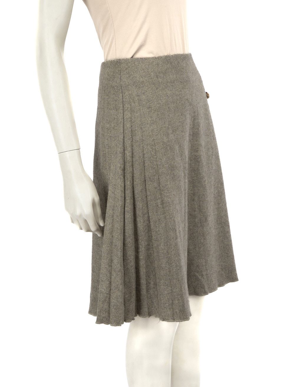 Loro Piana Grey Knee Length Skirt Size 27" / US 4 / IT 40 - 2 Thumbnail