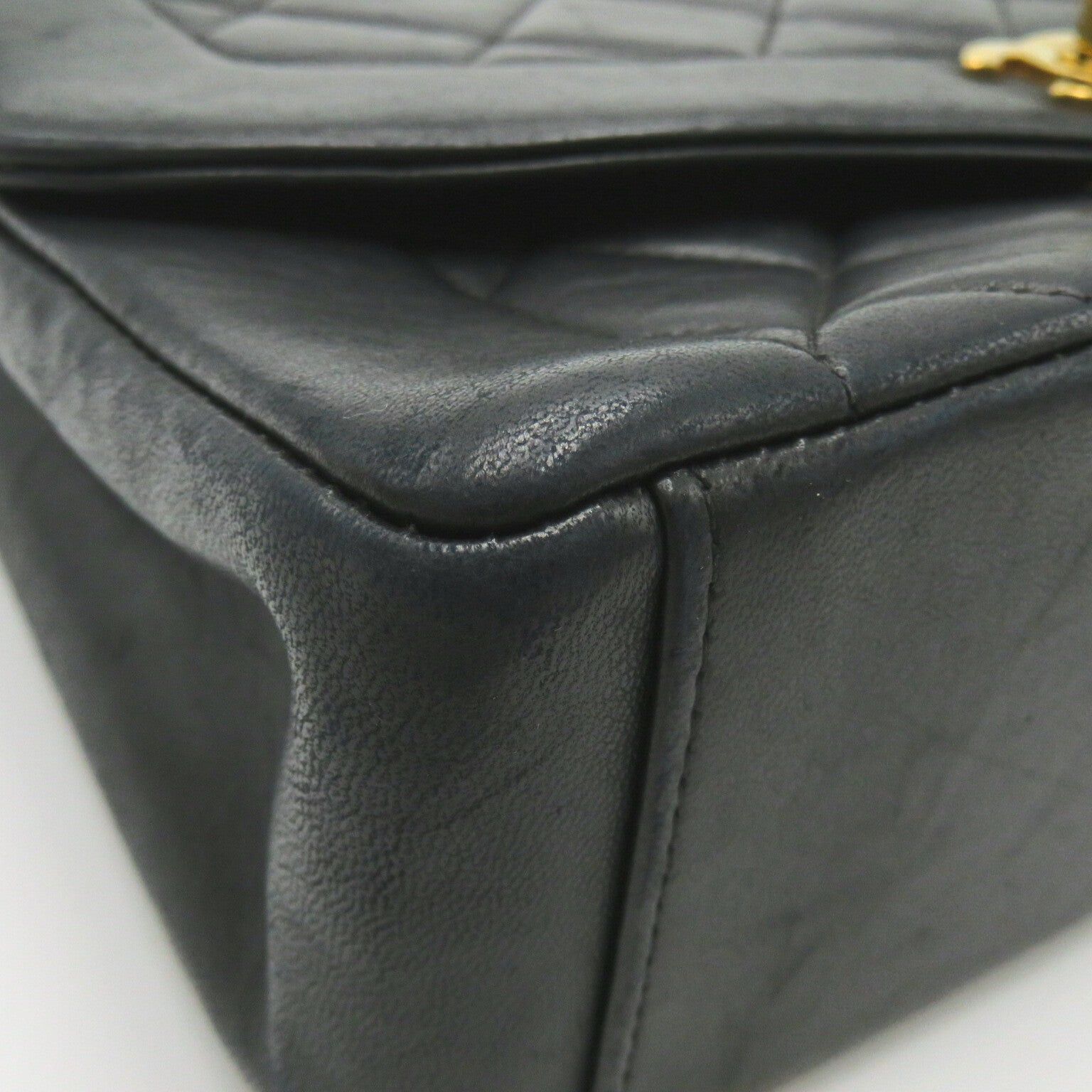Chanel Chanel Matelasse Diana Chain Shoulder Bag Lambskin (Sheepskin) Black Gold Hardware Size ONE SIZE - 11 Thumbnail