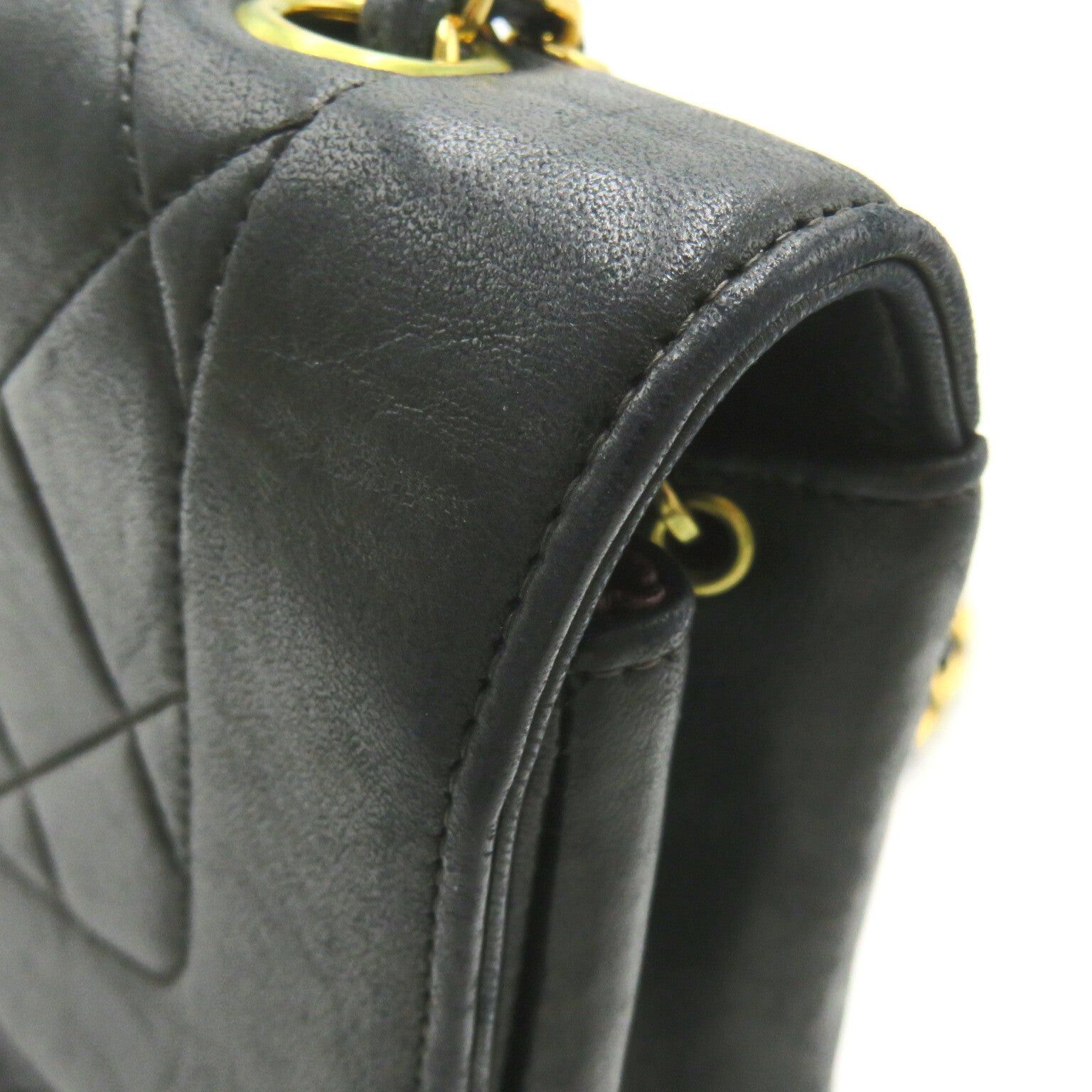 Chanel Chanel Matelasse Diana Chain Shoulder Bag Lambskin (Sheepskin) Black Gold Hardware Size ONE SIZE - 12 Thumbnail