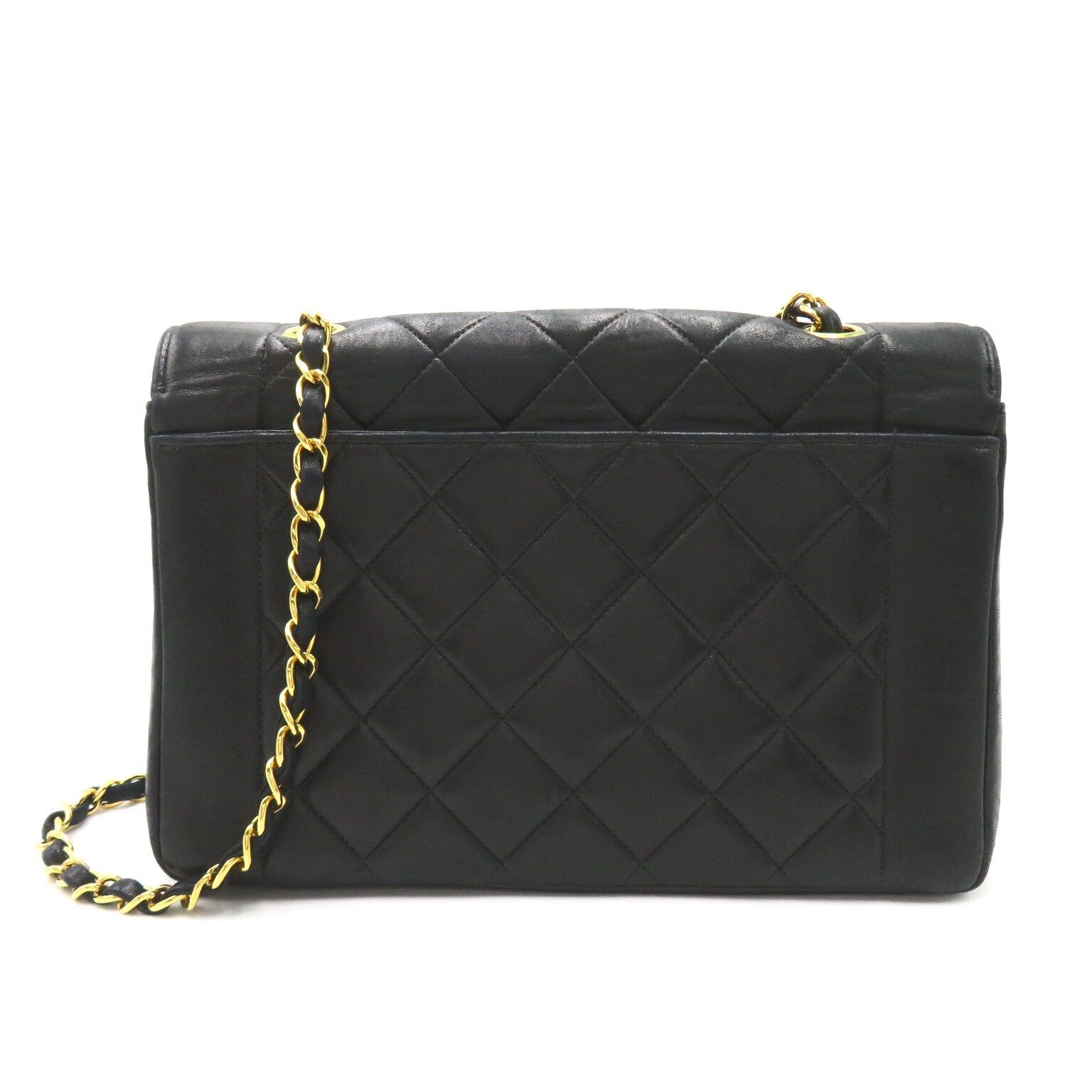 Chanel Chanel Matelasse Diana Chain Shoulder Bag Lambskin (Sheepskin) Black Gold Hardware Size ONE SIZE - 2 Thumbnail