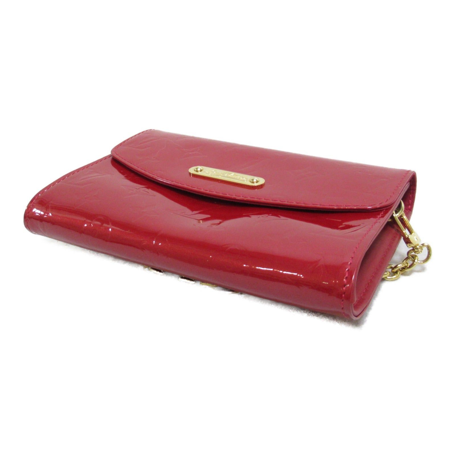 Louis Vuitton Louis Vuitton Belair Shoulder Bag Leather Patent Vernis Red Pomme D'Amour Size ONE SIZE - 4 Thumbnail