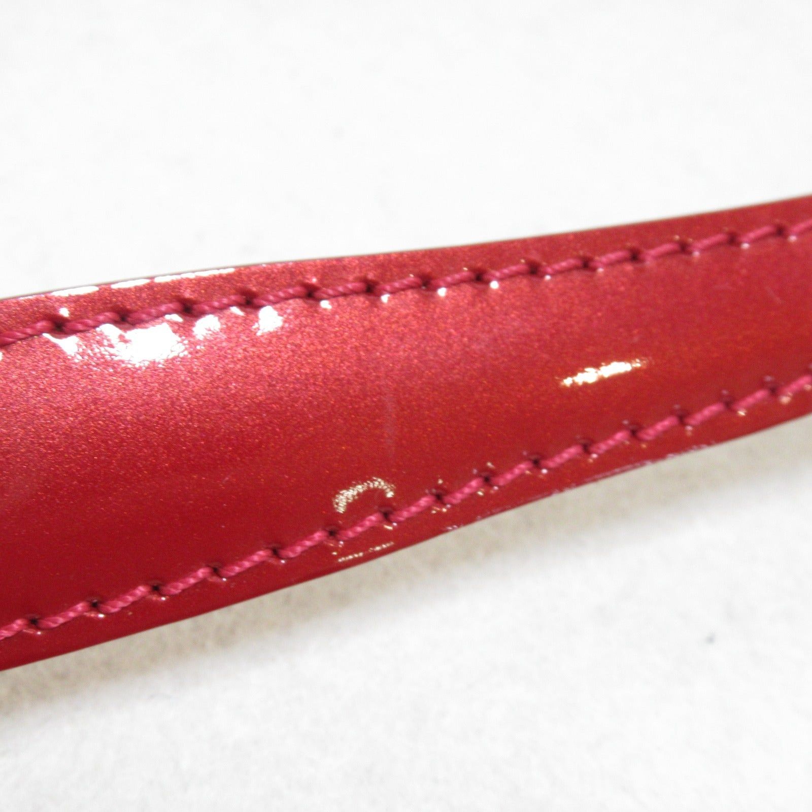 Louis Vuitton Louis Vuitton Belair Shoulder Bag Leather Patent Vernis Red Pomme D'Amour Size ONE SIZE - 8 Thumbnail