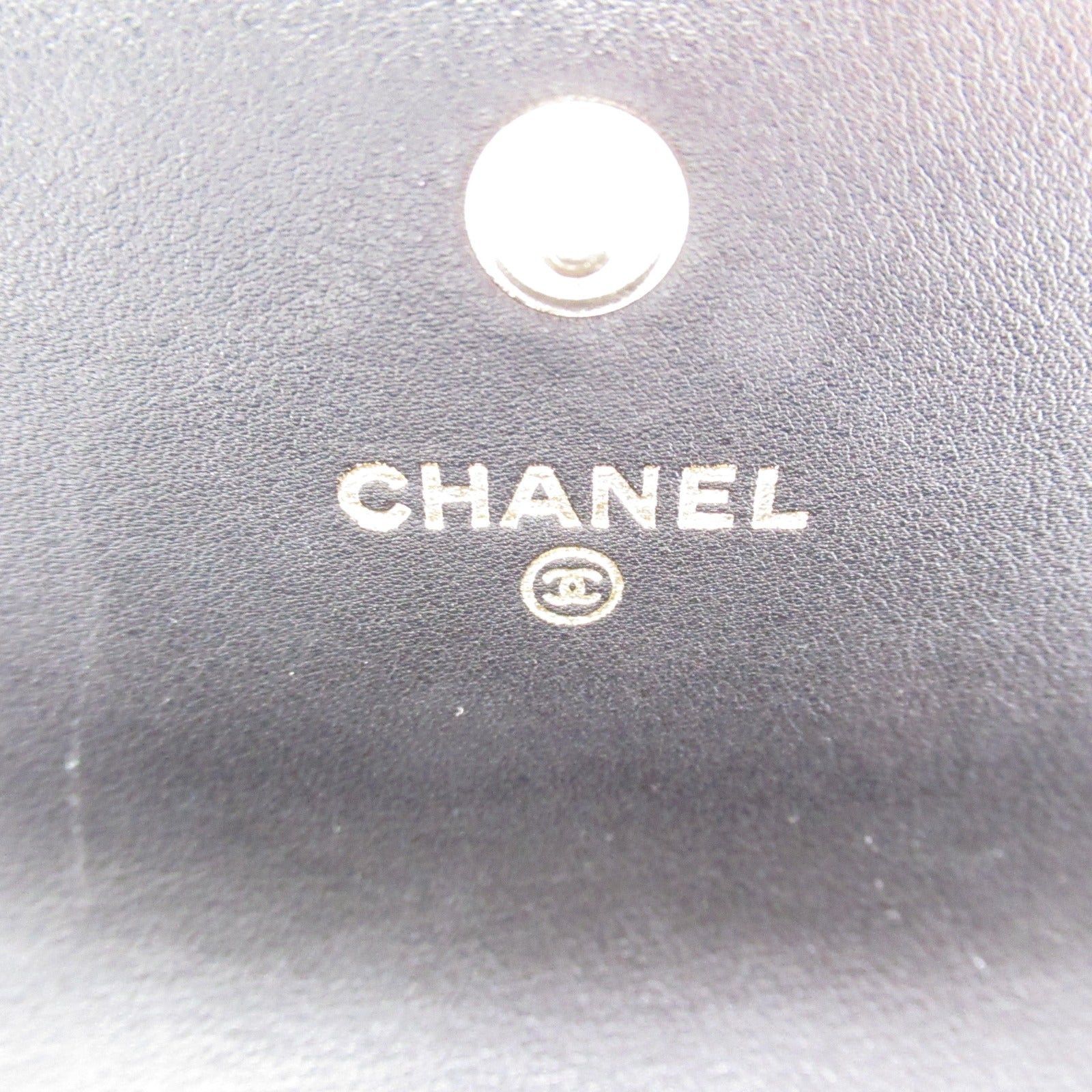 Chanel Chanel Bi-Fold Long Wallet Lambskin (Sheepskin) Calfskin (Cowhide) Black Gold Hardware Size ONE SIZE - 6 Thumbnail