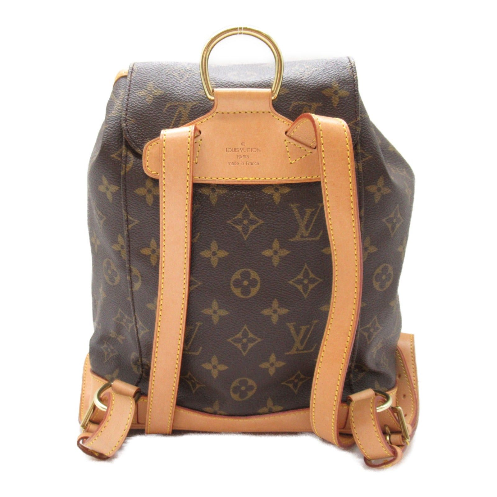 Louis Vuitton Louis Vuitton Montsouris Mm Backpack Rucksack Coated Canvas Monogram Brown Size ONE SIZE - 2 Thumbnail