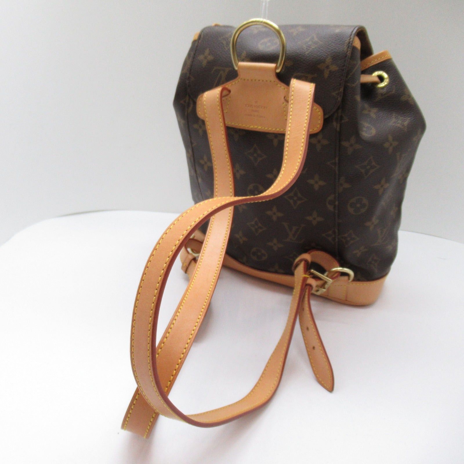 Louis Vuitton Louis Vuitton Montsouris Mm Backpack Rucksack Coated Canvas Monogram Brown Size ONE SIZE - 8 Thumbnail