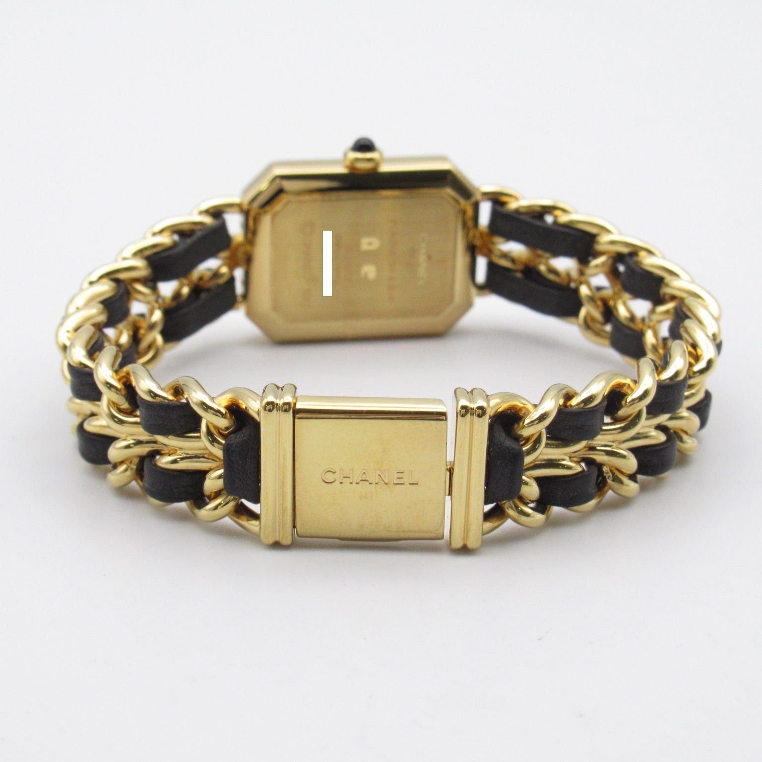 Chanel Premier L Women Watch Quartz Gp (Gold Plated) Leather Belt Black