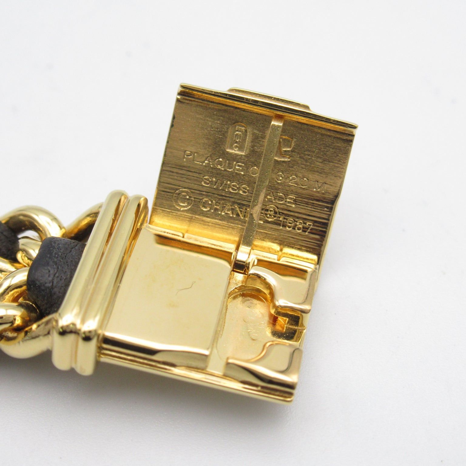 Chanel Premier L Women Watch Quartz Gp (Gold Plated) Leather Belt Black