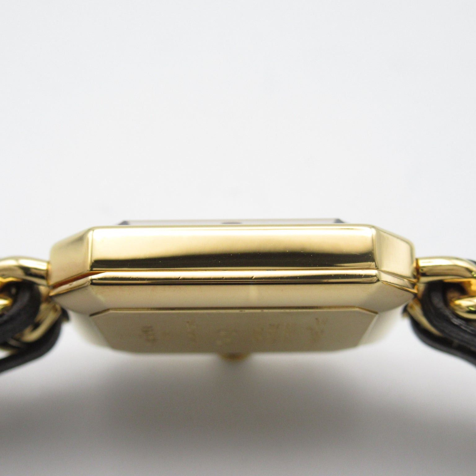 Chanel Premier L Women Watch Quartz Gp (Gold Plated) Leather Belt Black