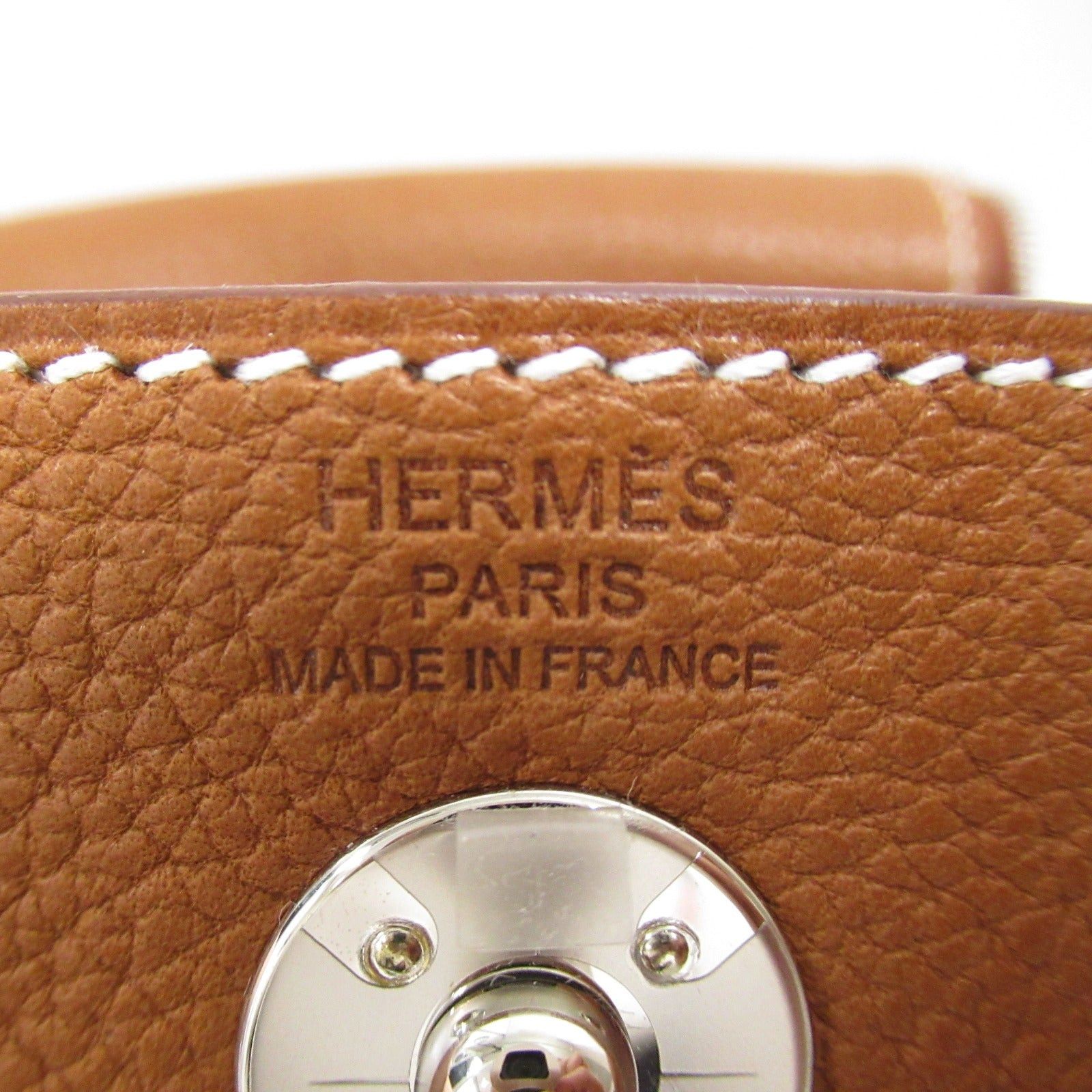 Hermes Hermes Lindy Mini Shoulder Bag Leather Toile Veau Barenia Brown Gold Silver Hardware B Stamp Size ONE SIZE - 6 Thumbnail