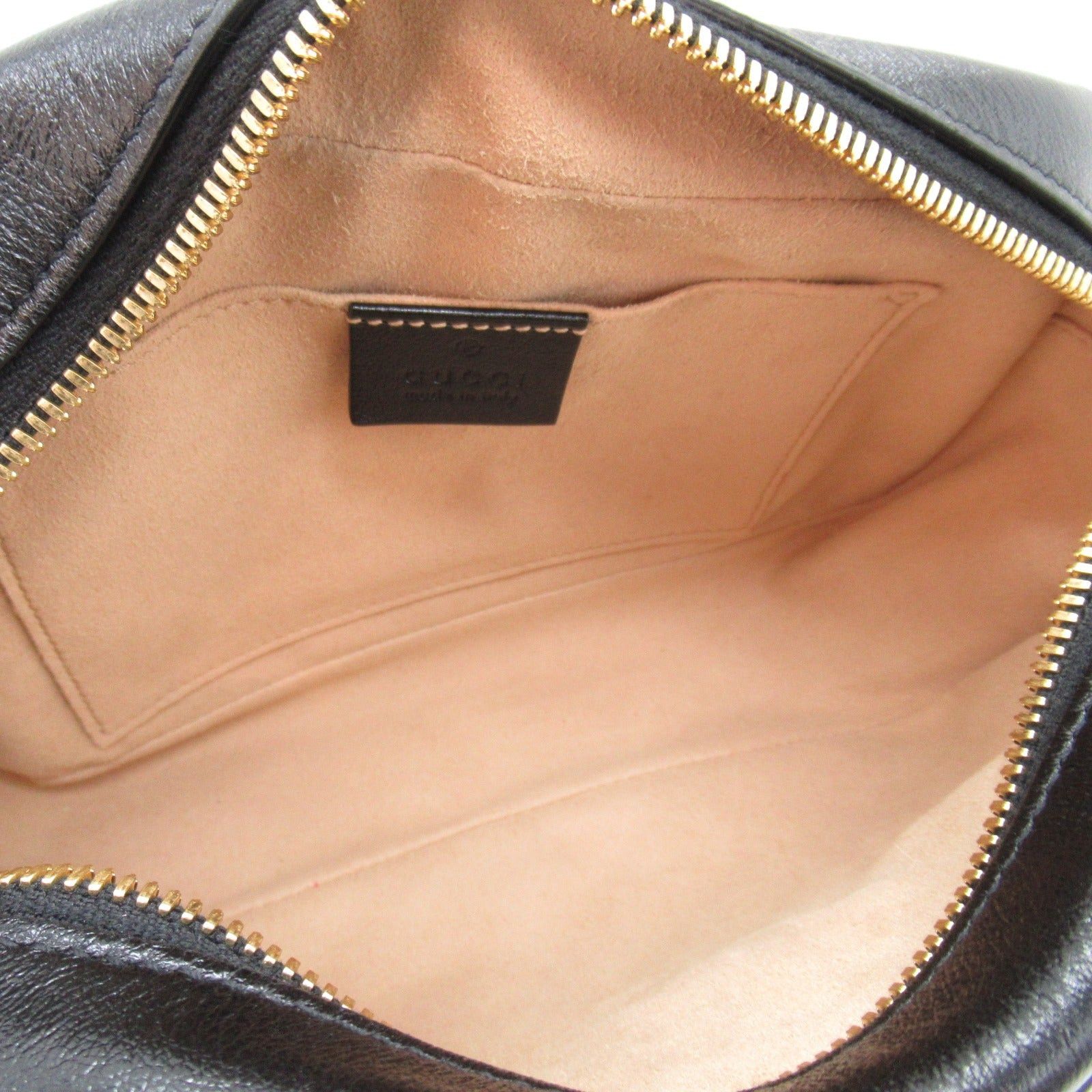 Gucci Gucci Gg Marmont Shoulder Bag Canvas Leather Beige Black Size ONE SIZE - 5 Thumbnail
