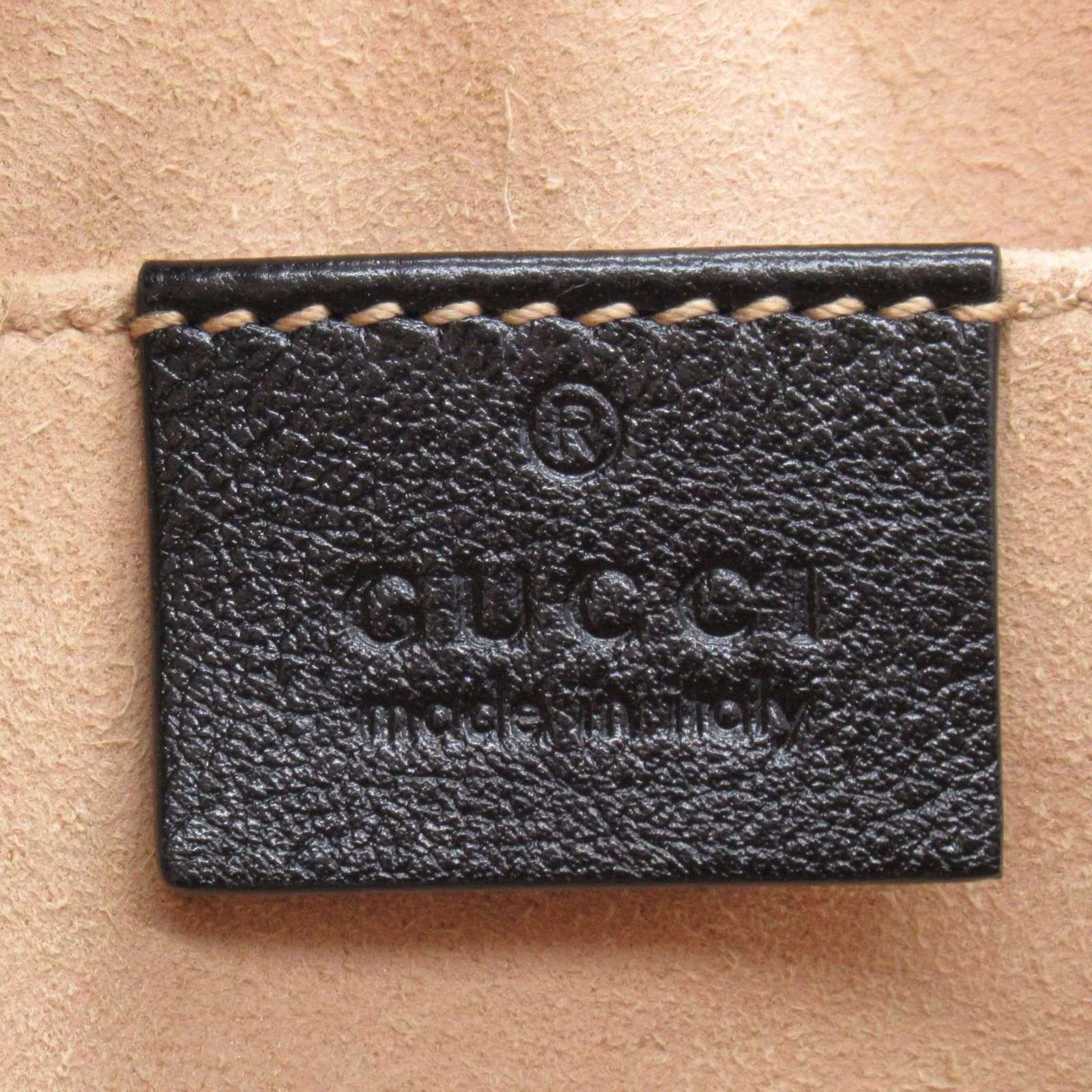 Gucci Gucci Gg Marmont Shoulder Bag Canvas Leather Beige Black Size ONE SIZE - 6 Thumbnail