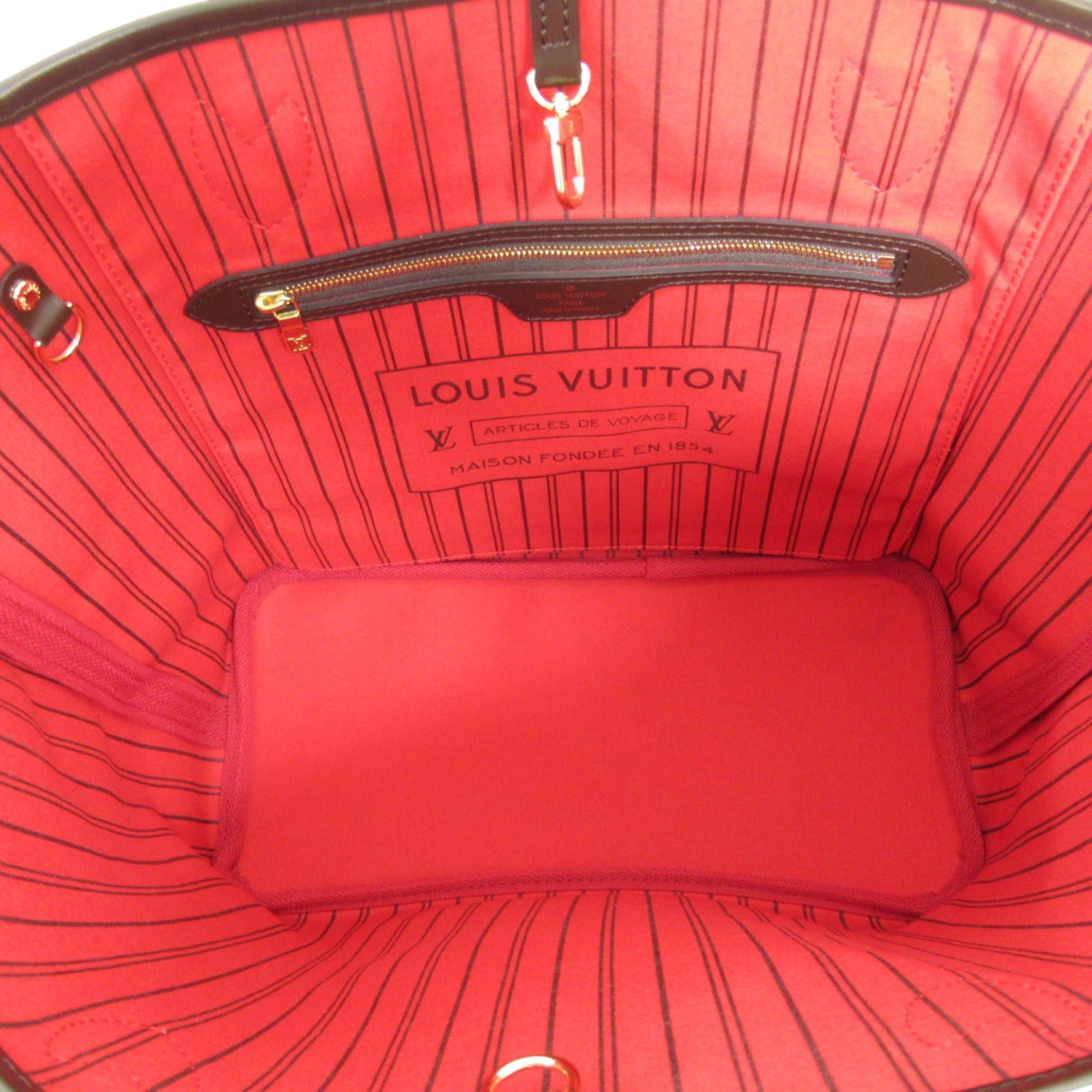 Louis Vuitton Louis Vuitton Neverfull Mm Tote Bag Handbag Coated Canvas Damier Brown Ebene Size ONE SIZE - 5 Thumbnail