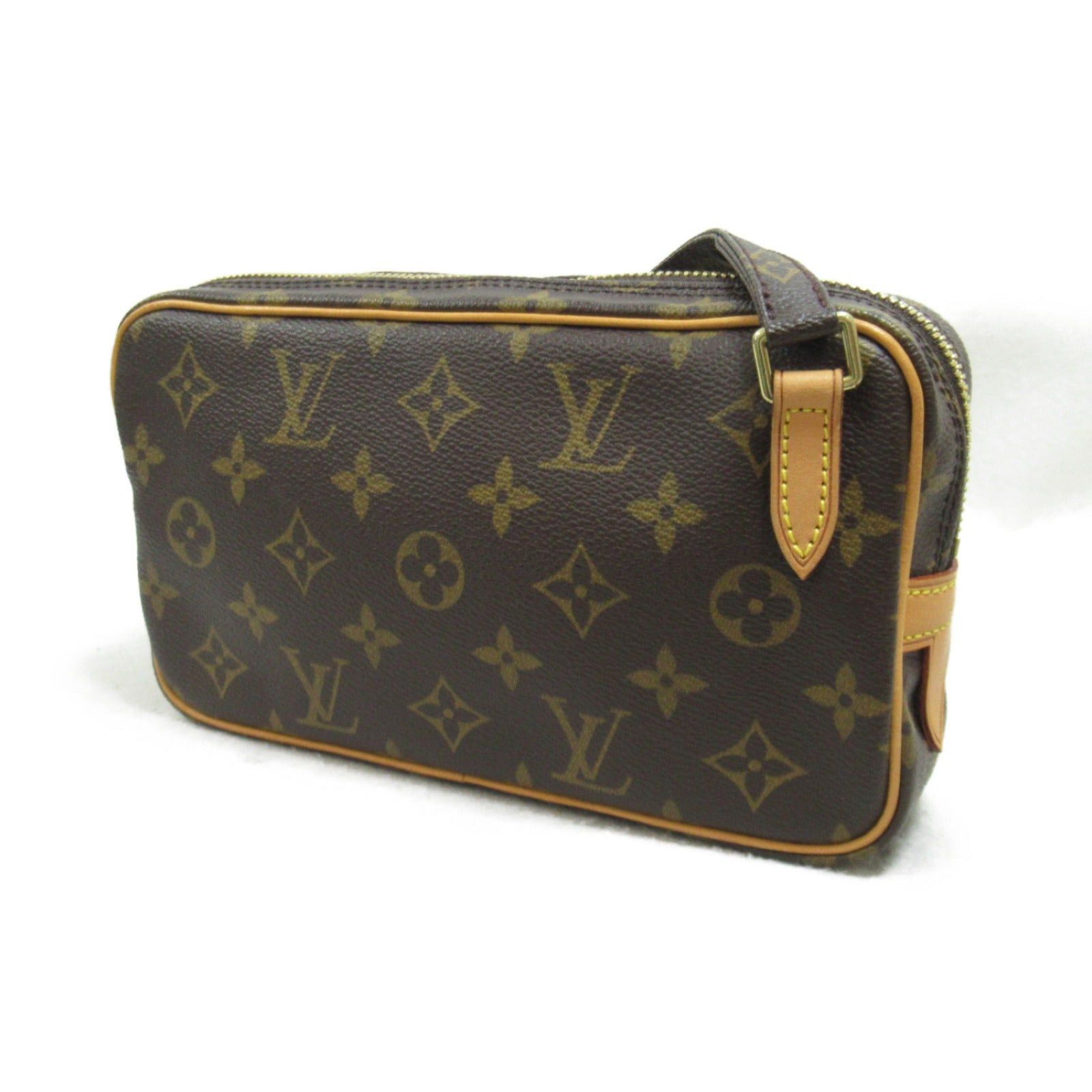 Louis Vuitton Louis Vuitton Pochette Marly Shoulder Bag Coated Canvas Monogram Brown Size ONE SIZE - 3 Thumbnail