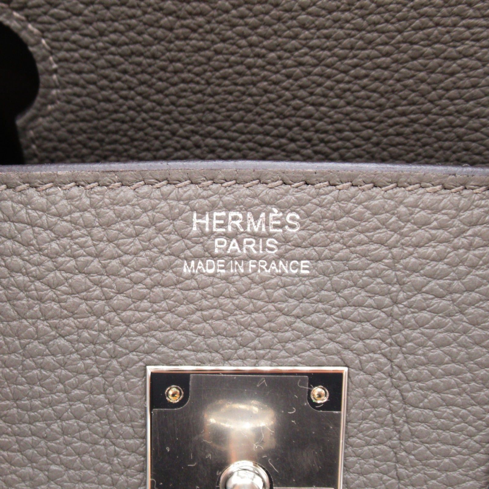 Hermes Hermes Birkin 30 Grimeyer Handbag Leather Togo Gray Silver Hardware B Stamp Size ONE SIZE - 6 Thumbnail