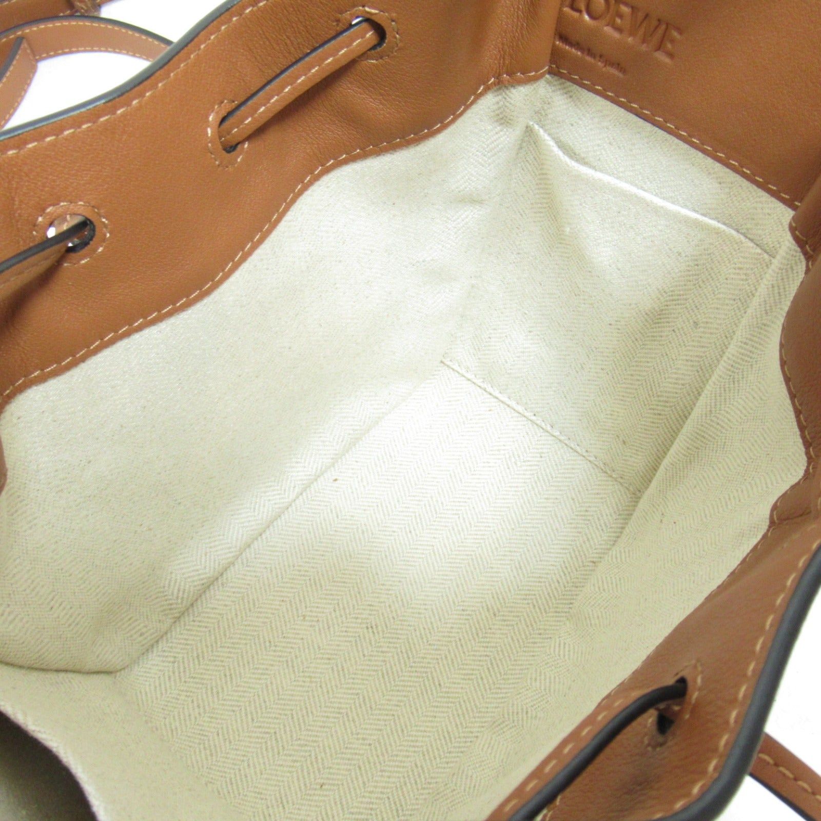 Loewe Loewe Hammock Drawstring Bag Mini Shoulder Calfskin (Cowhide) Classic Calf Brown Tongue Size ONE SIZE - 5 Thumbnail