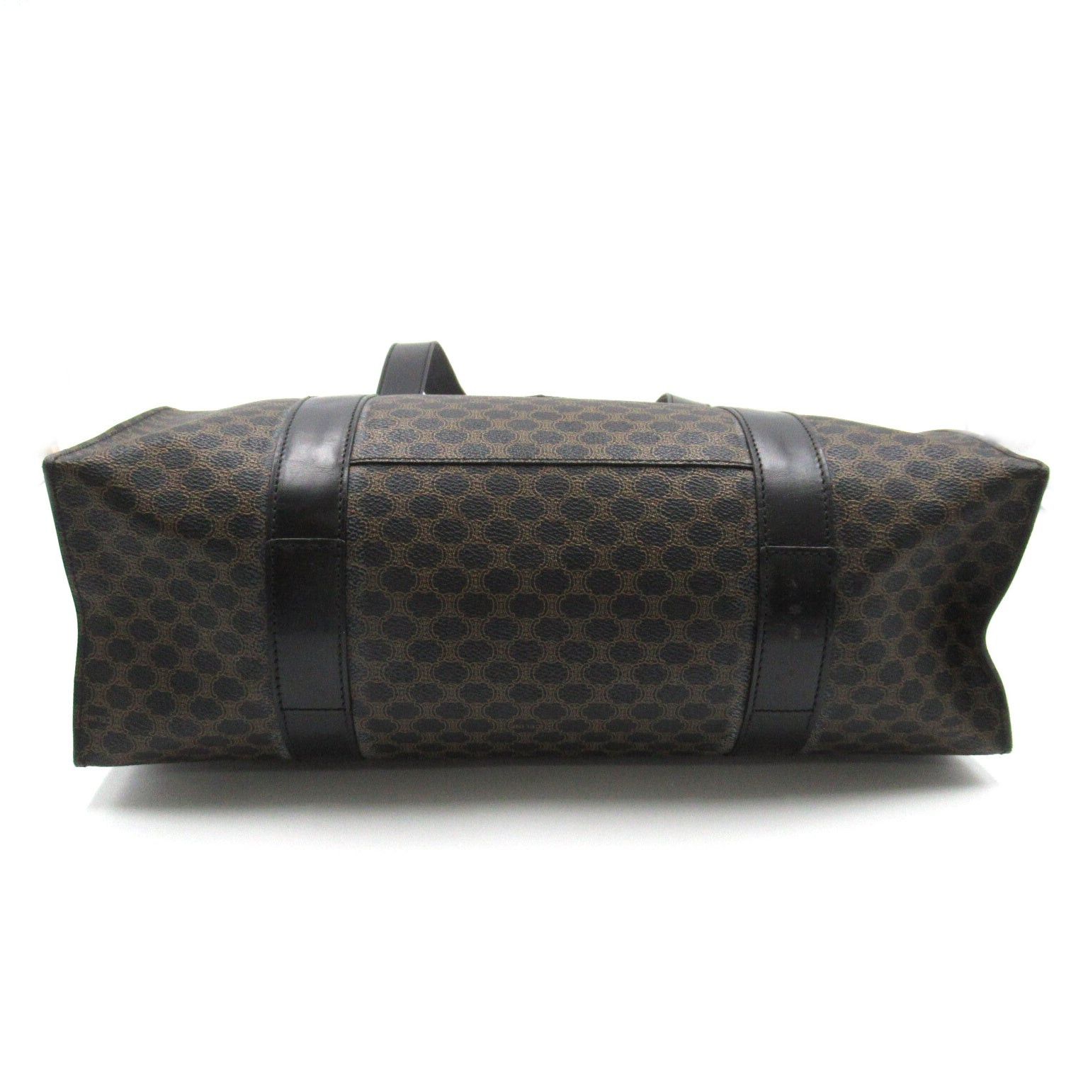 Celine Celine Shopping Bag Handbag Tote Coated Canvas Black Brown Size ONE SIZE - 4 Thumbnail