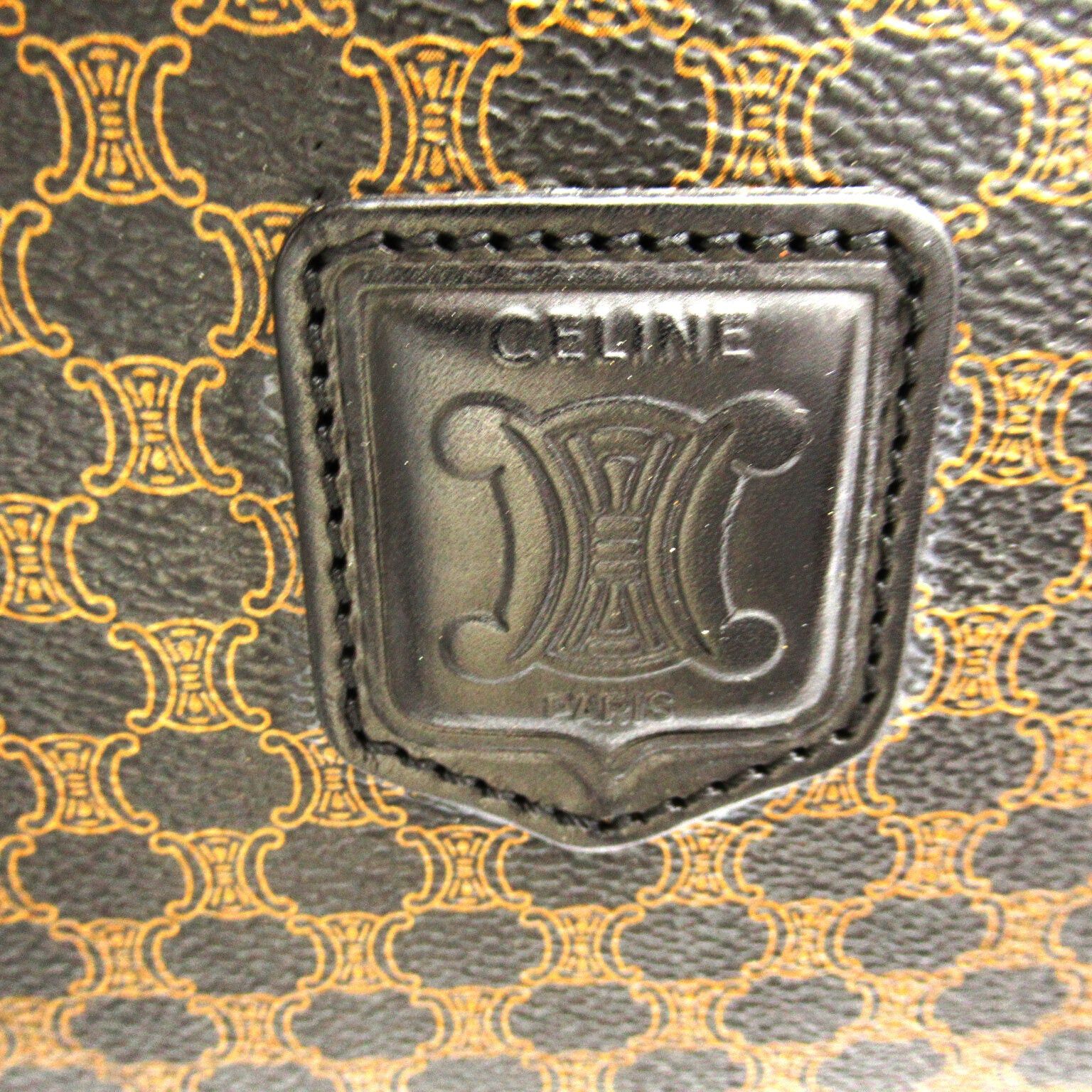 Celine Celine Shopping Bag Handbag Tote Coated Canvas Black Brown Size ONE SIZE - 11 Thumbnail