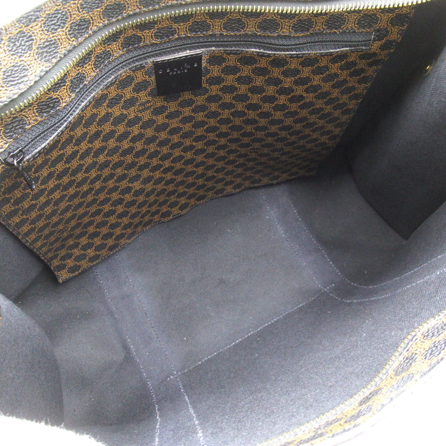Celine Celine Shopping Bag Handbag Tote Coated Canvas Black Brown Size ONE SIZE - 6 Thumbnail
