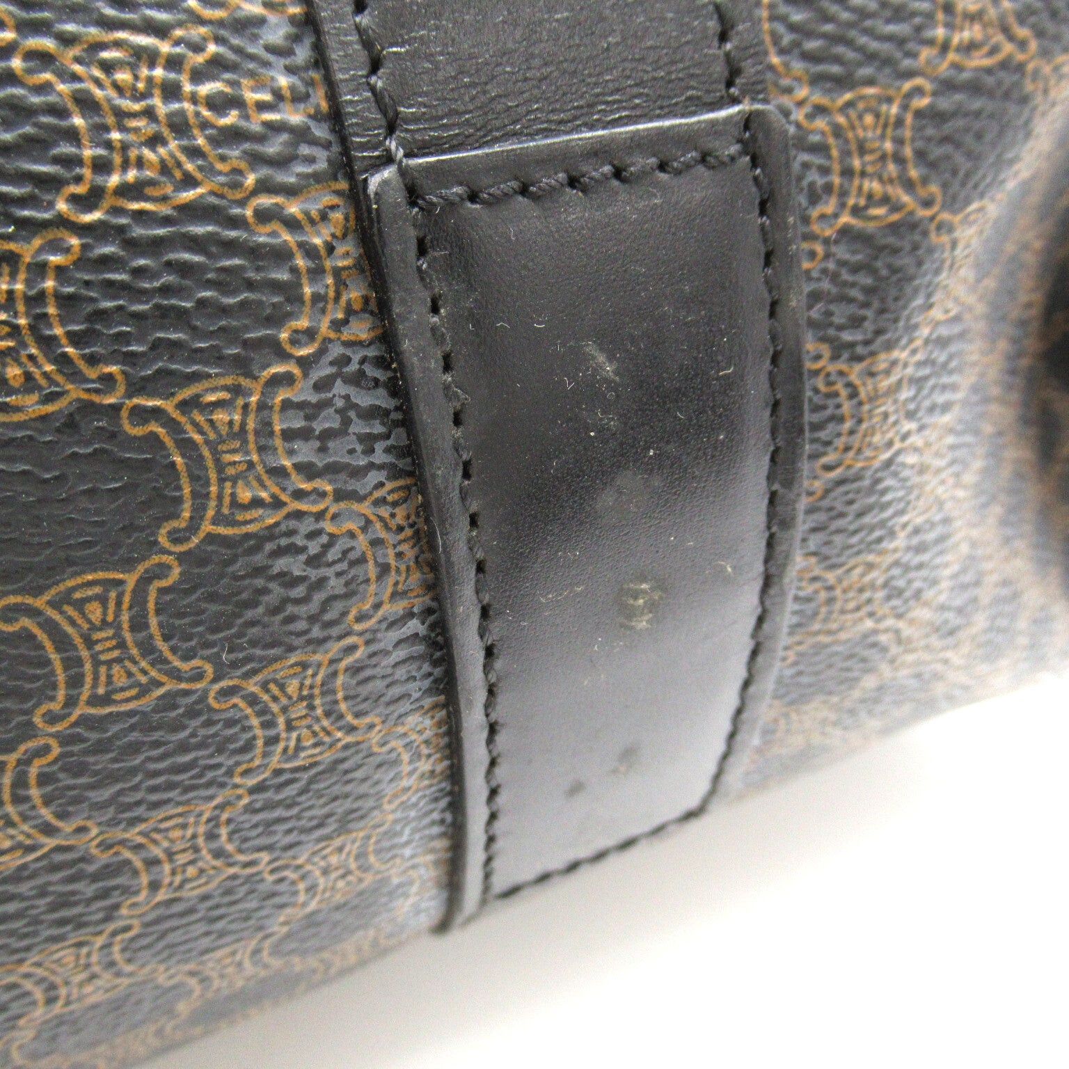Celine Celine Shopping Bag Handbag Tote Coated Canvas Black Brown Size ONE SIZE - 13 Thumbnail