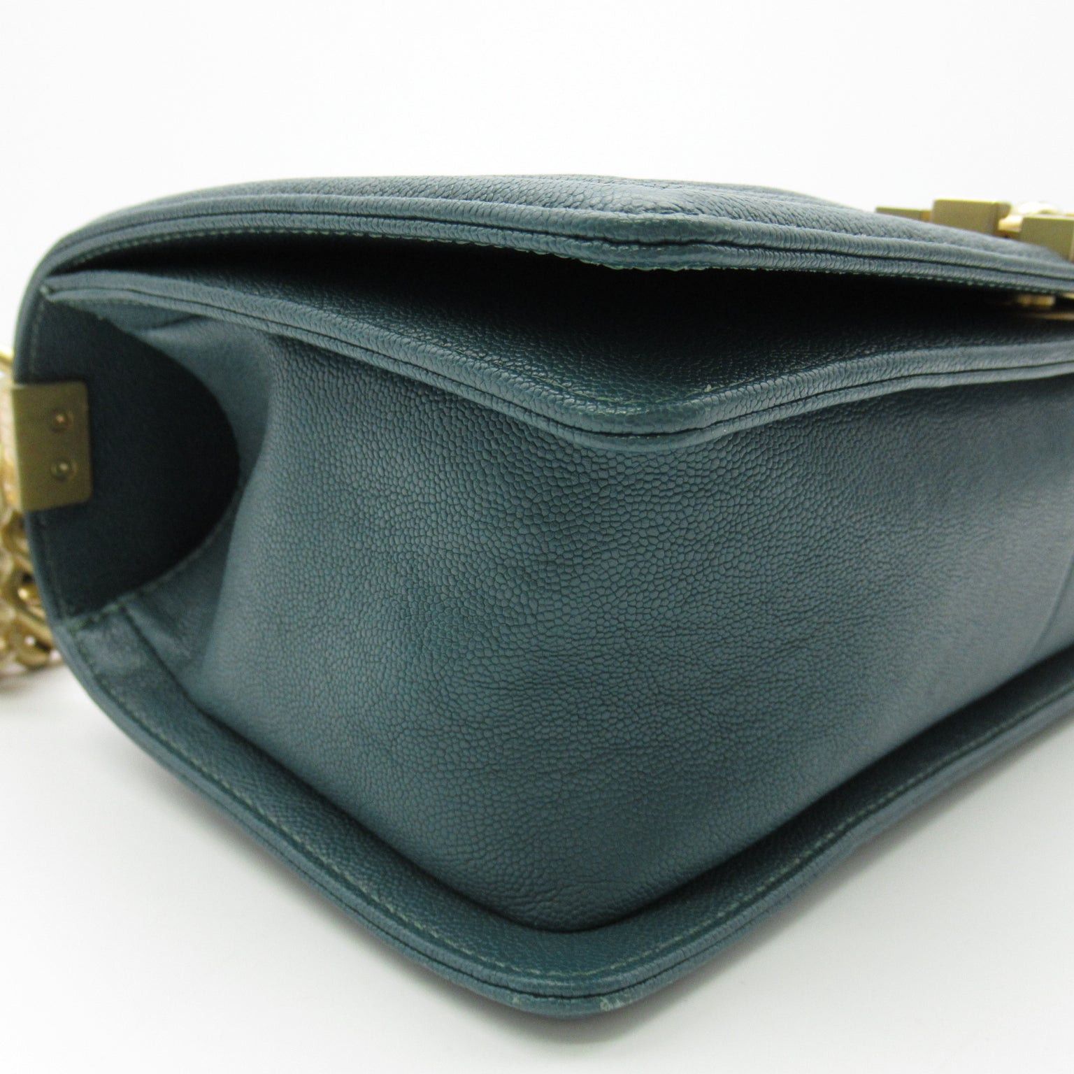 Chanel Chanel Boy Chanel Chain Shoulder Bag Caviar Skin (Grained Calf) Green Gold Hardware Size ONE SIZE - 6 Thumbnail