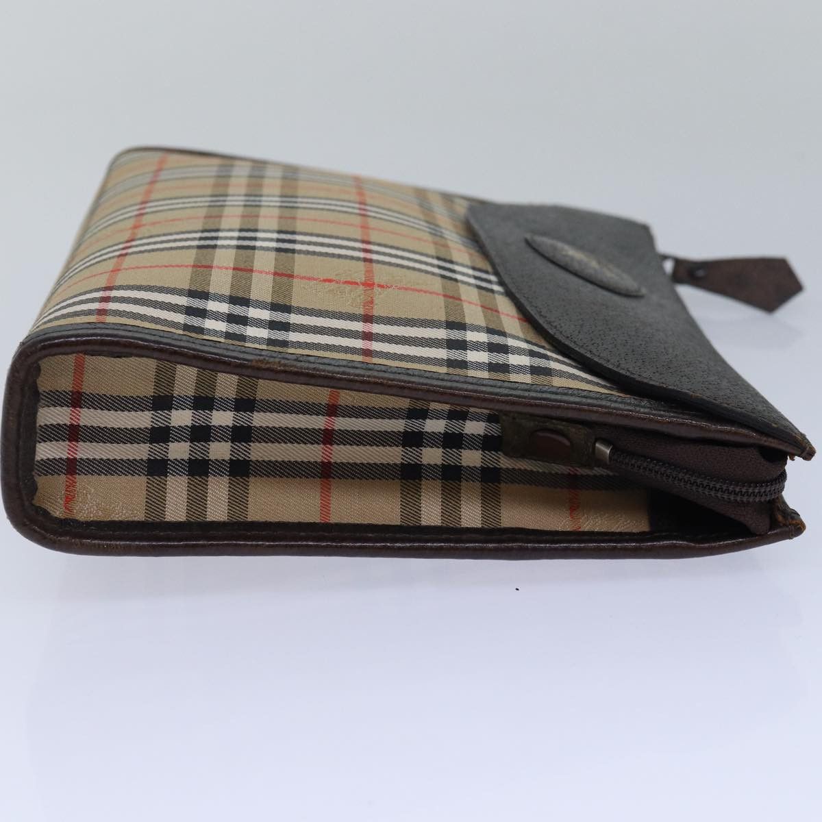 Burberry Nova Check Beige Canvas Clutch Bag (Pre-Owned) Size ONE SIZE - 7 Thumbnail