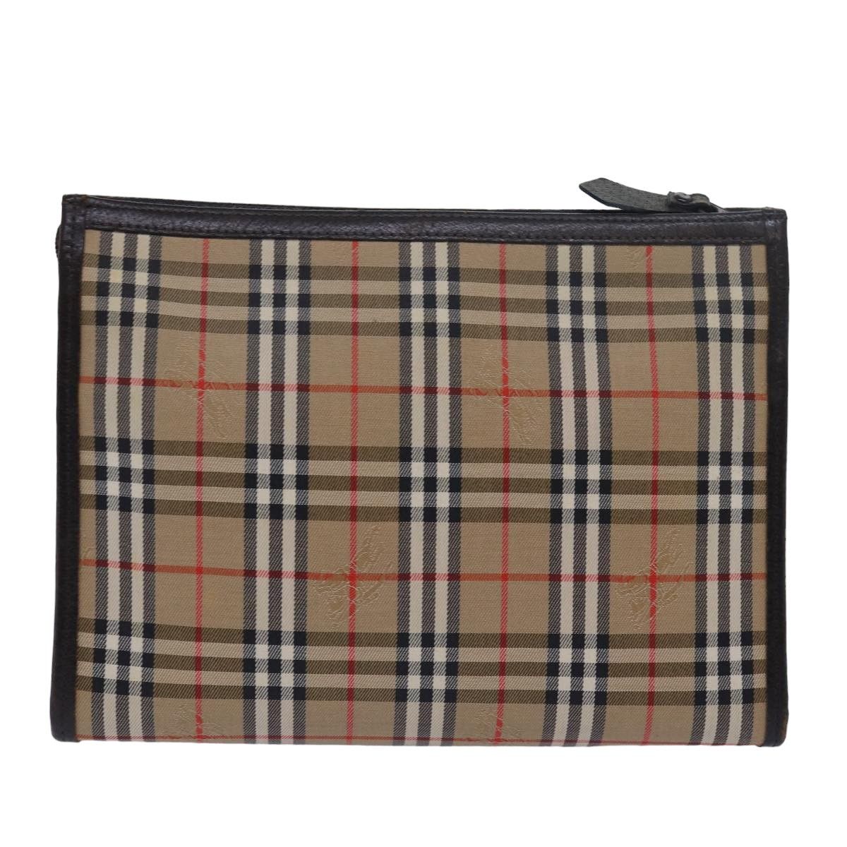 Burberry Nova Check Beige Canvas Clutch Bag (Pre-Owned) Size ONE SIZE - 2 Thumbnail
