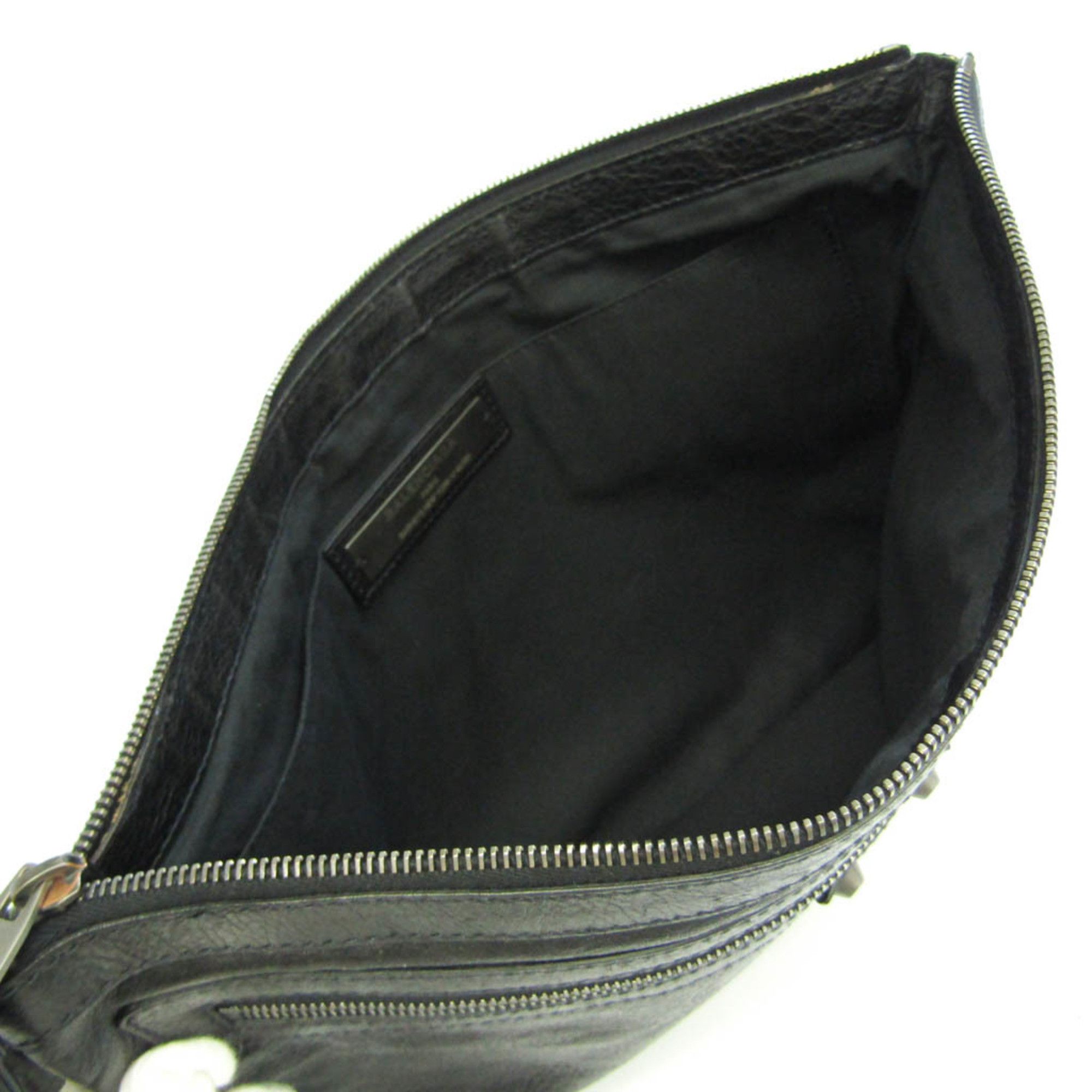 Balenciaga Clip Black Leather Clutch Bag (Pre-Owned) Size ONE SIZE - 5 Thumbnail