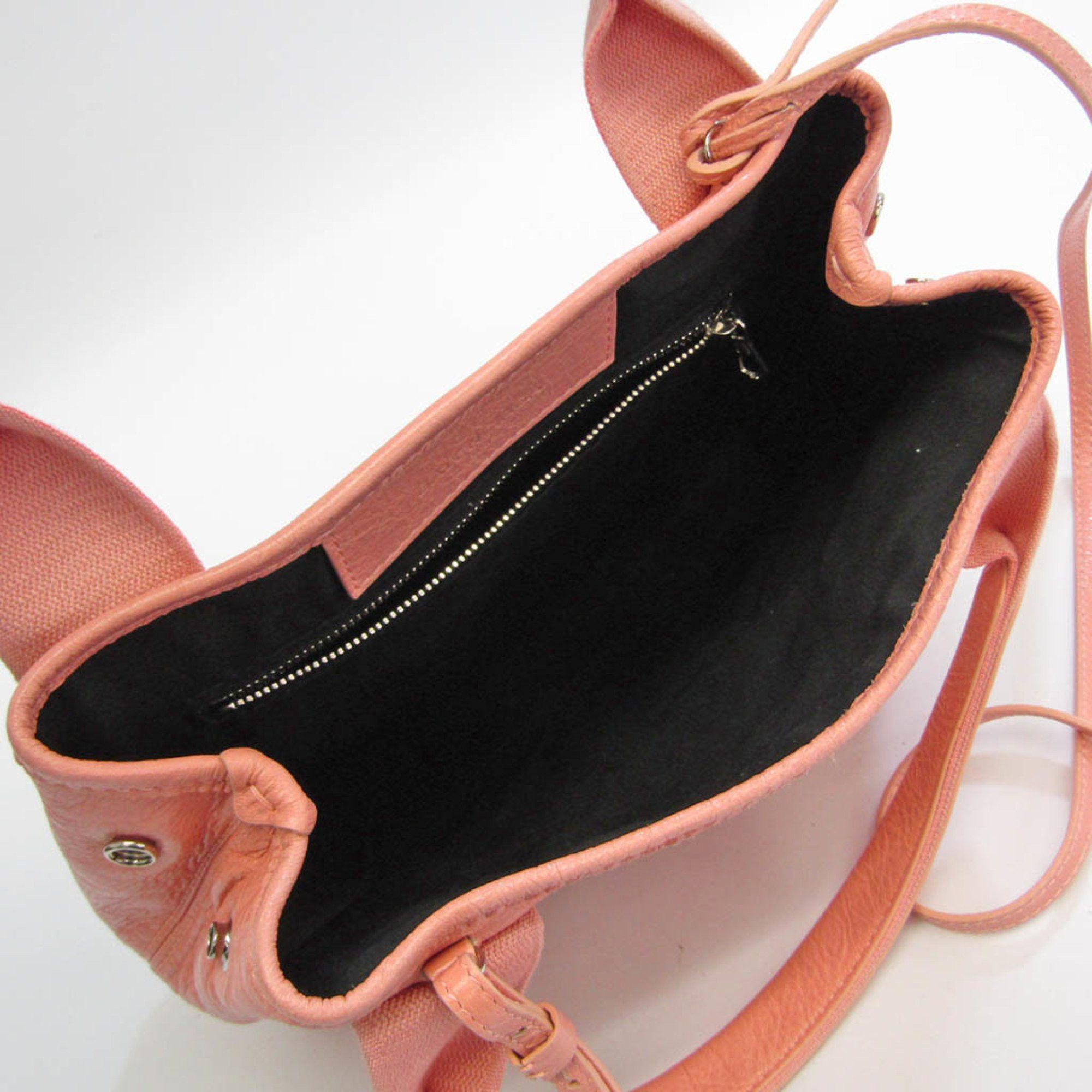 Balenciaga Navy Cabas Pink Leather Shoulder Bag (Pre-Owned) Size ONE SIZE - 3 Thumbnail