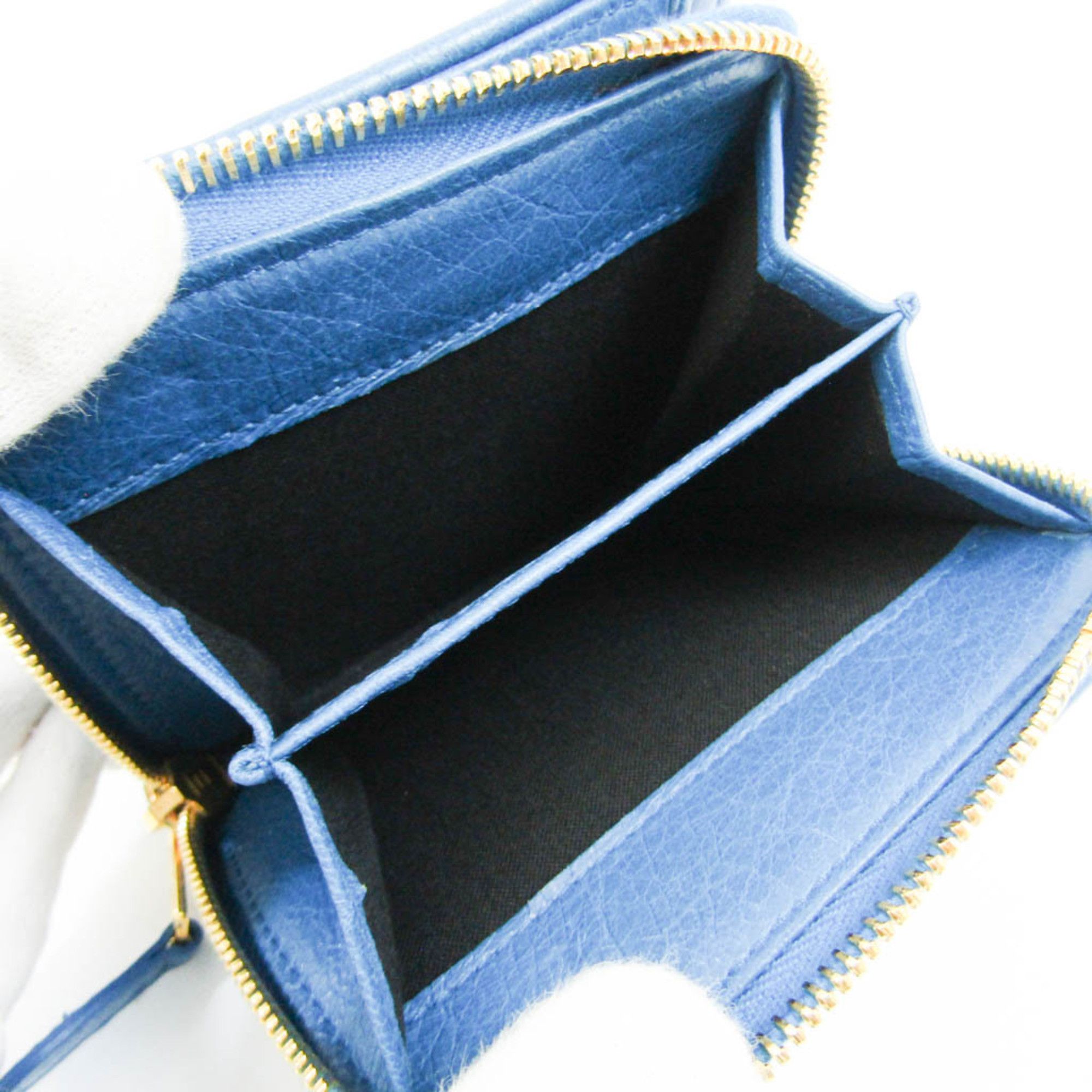 Balenciaga Blue Leather Wallet (Pre-Owned) Size ONE SIZE - 4 Thumbnail