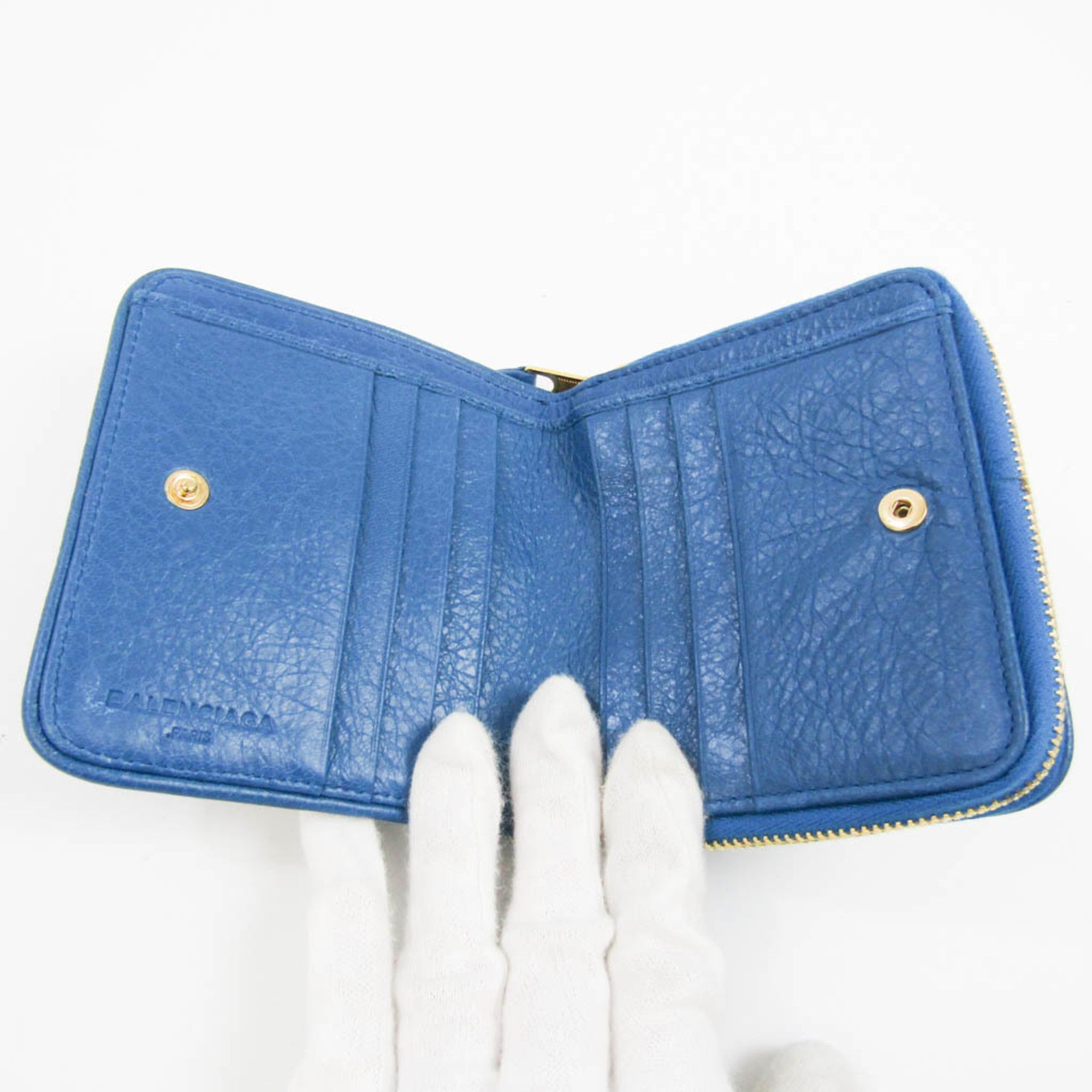 Balenciaga Blue Leather Wallet (Pre-Owned) Size ONE SIZE - 3 Thumbnail