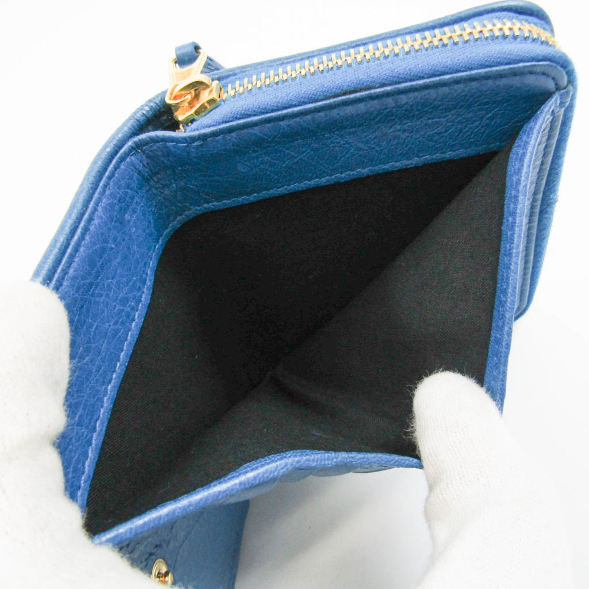 Balenciaga Blue Leather Wallet (Pre-Owned) Size ONE SIZE - 9 Thumbnail
