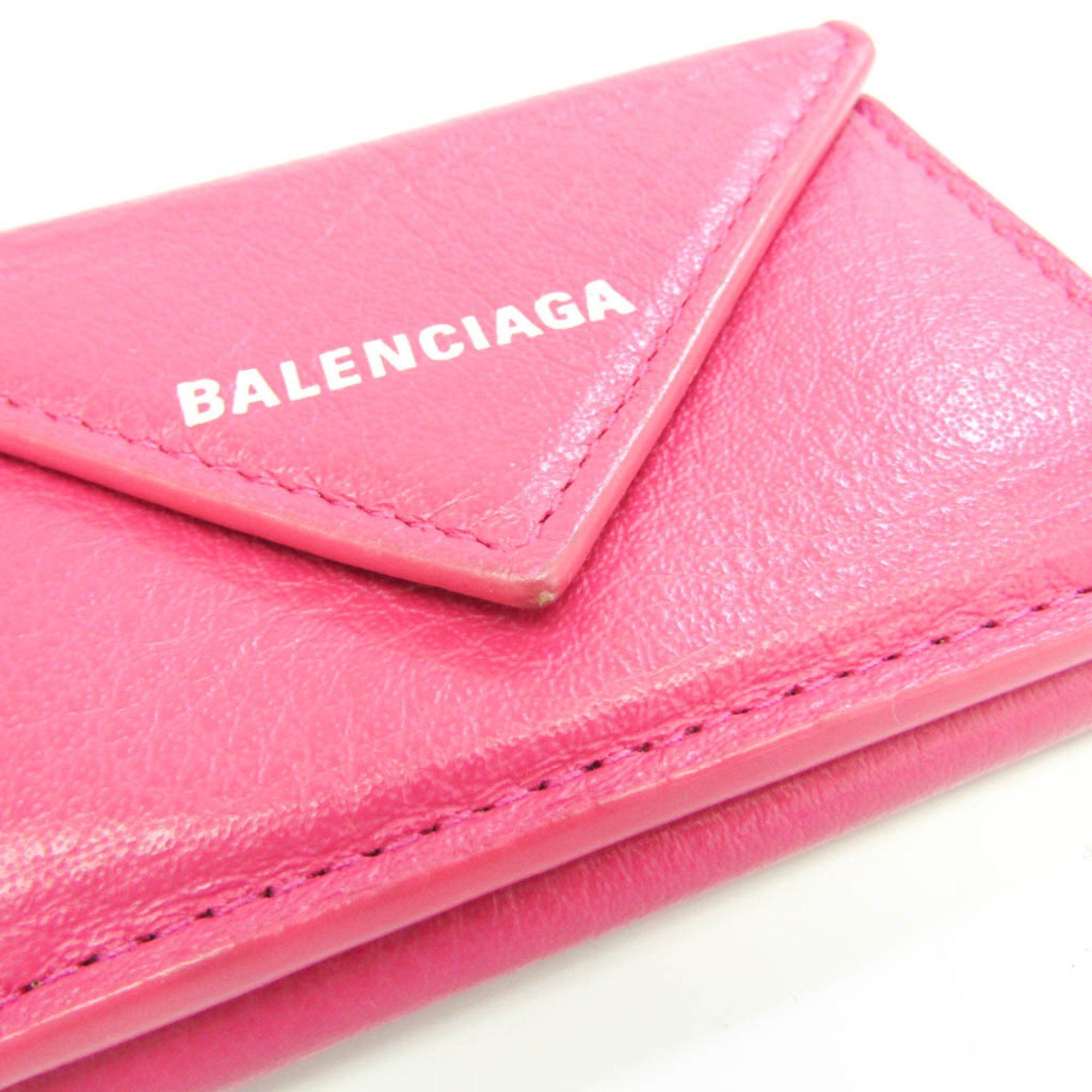 Balenciaga Papier Pink Leather Wallet (Pre-Owned) Size ONE SIZE - 7 Thumbnail